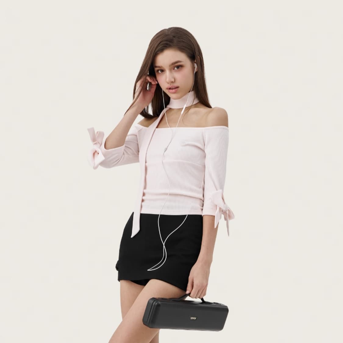 클리시어 캔디 보우 오프숄더 candy bow off shouder 상품이미지1