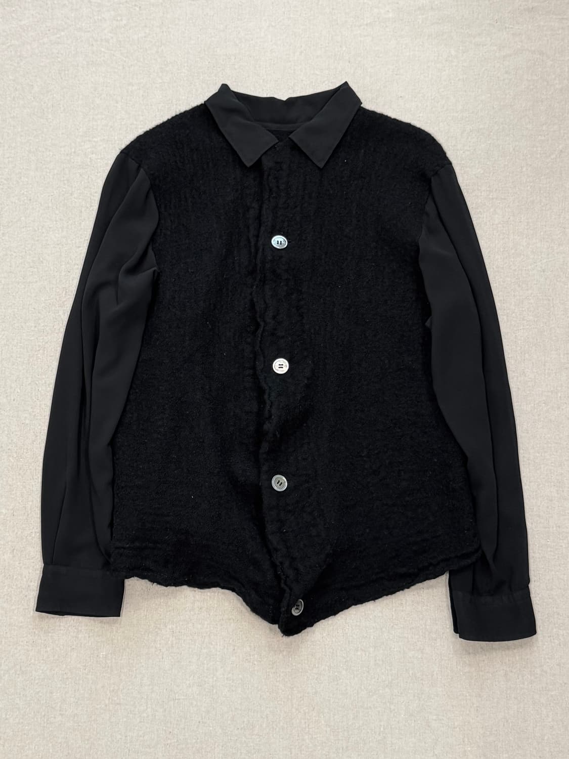 꼼데가르송 94ss 축융울 쉬어패널 셔츠 상품이미지5