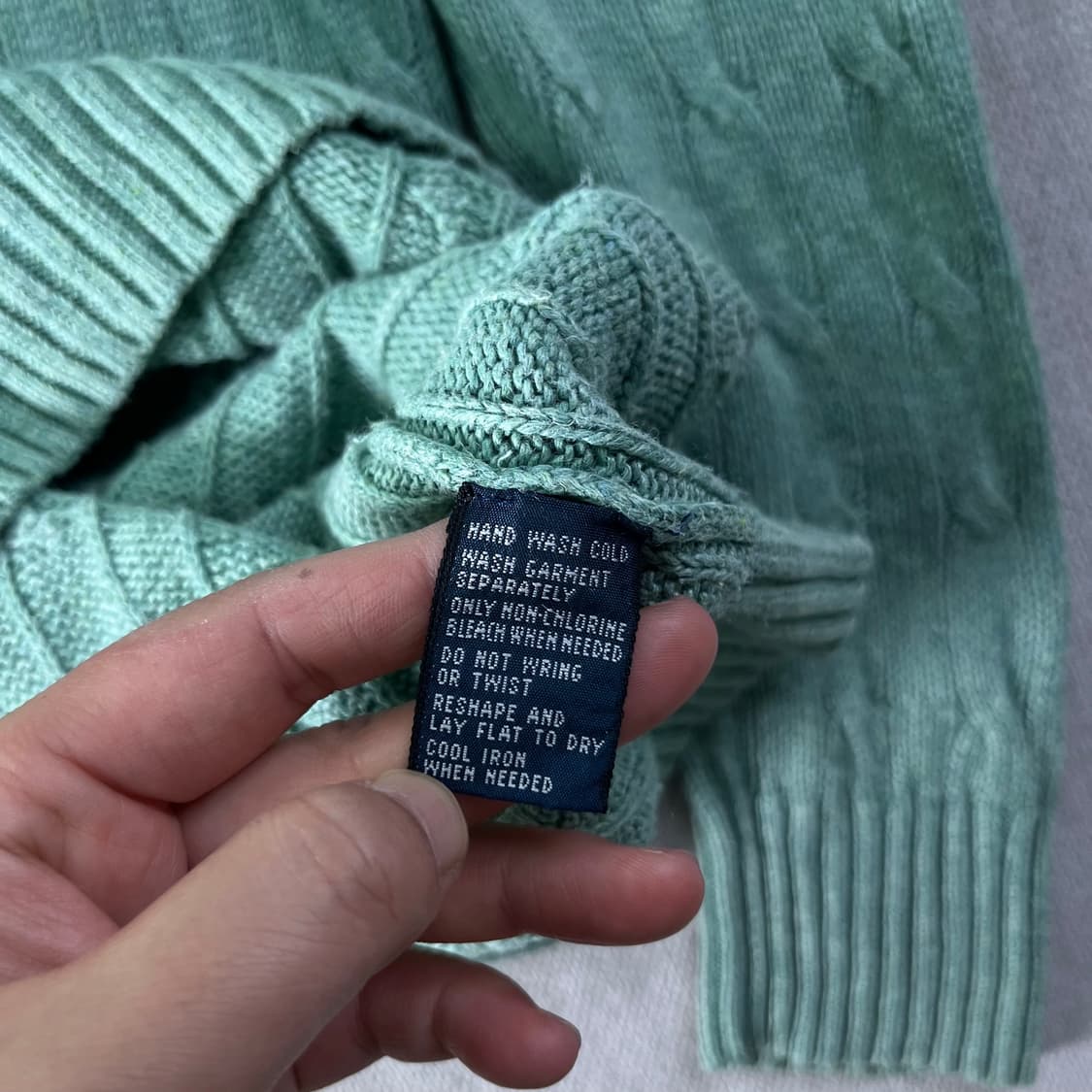 100 폴로랄프로렌 실크 꽈배기 니트 상품이미지5