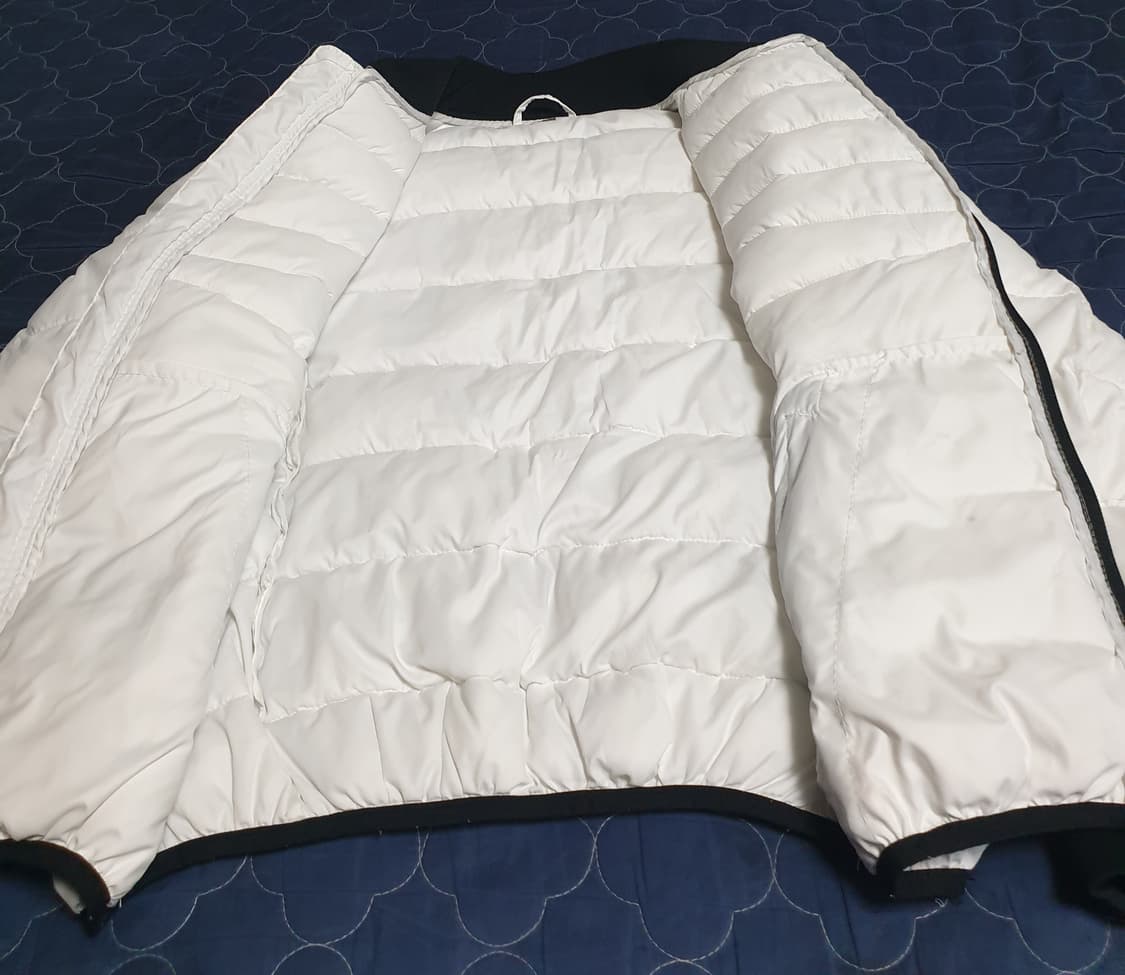 짚업 경량 패딩 자켓 화이트 (L) 상품이미지2
