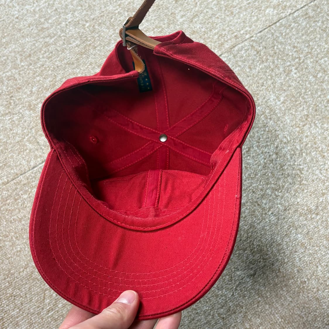 리얼맥코이 레드 볼캡 상품이미지3