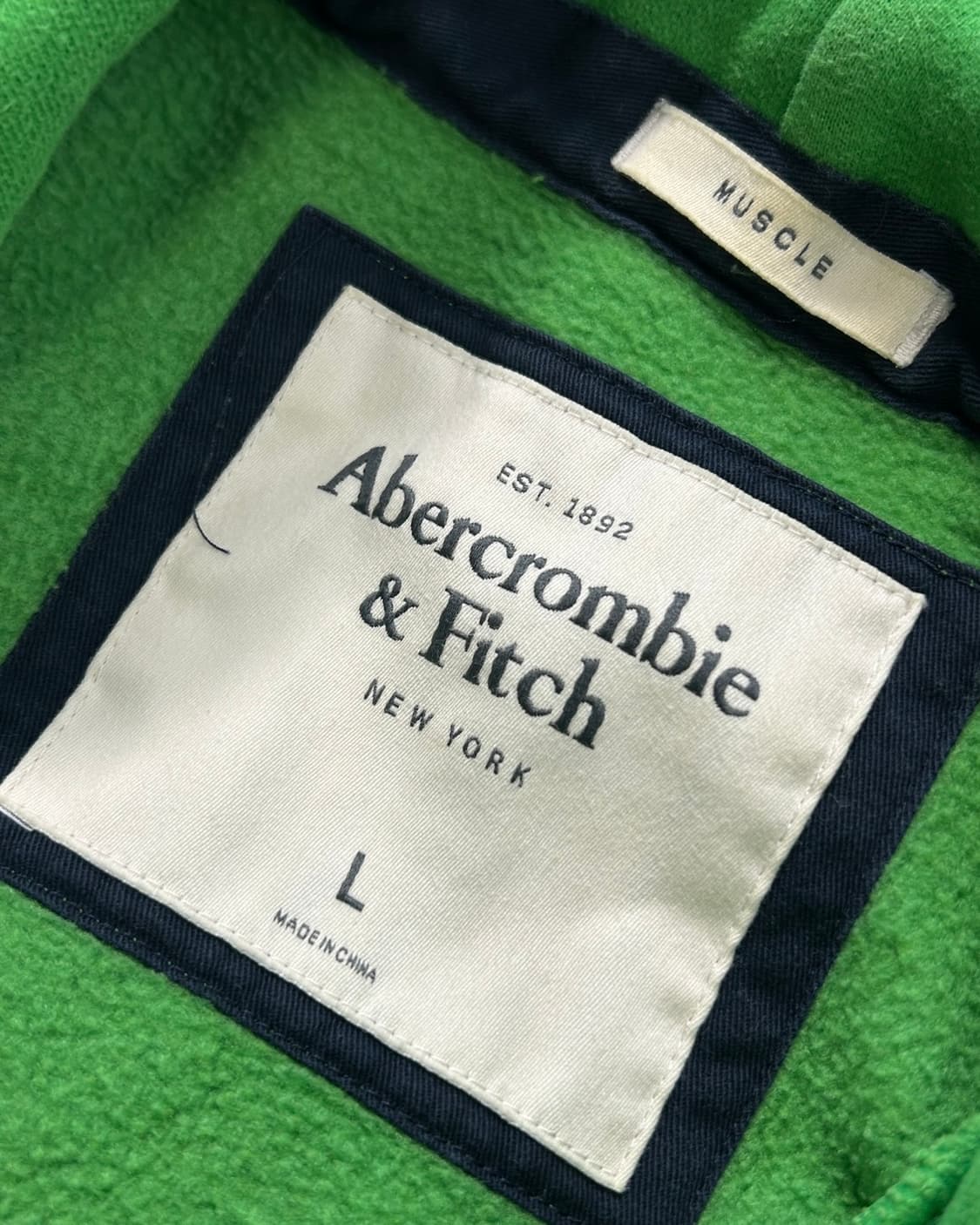 아베크롬비 y2k 그린 빅로고 후드티 상품이미지7