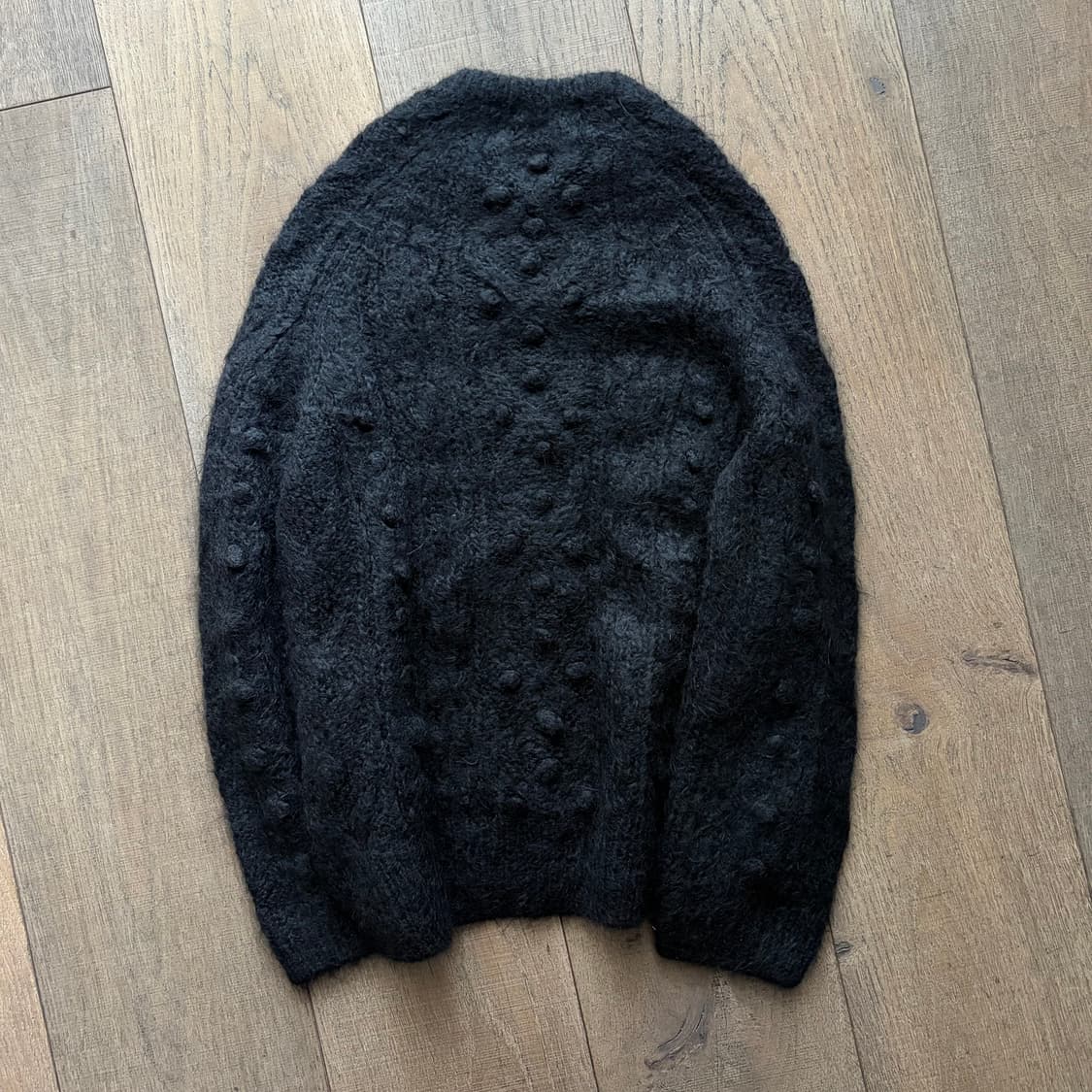 Hairy Pompom Detail Crochet Knit 상품이미지9