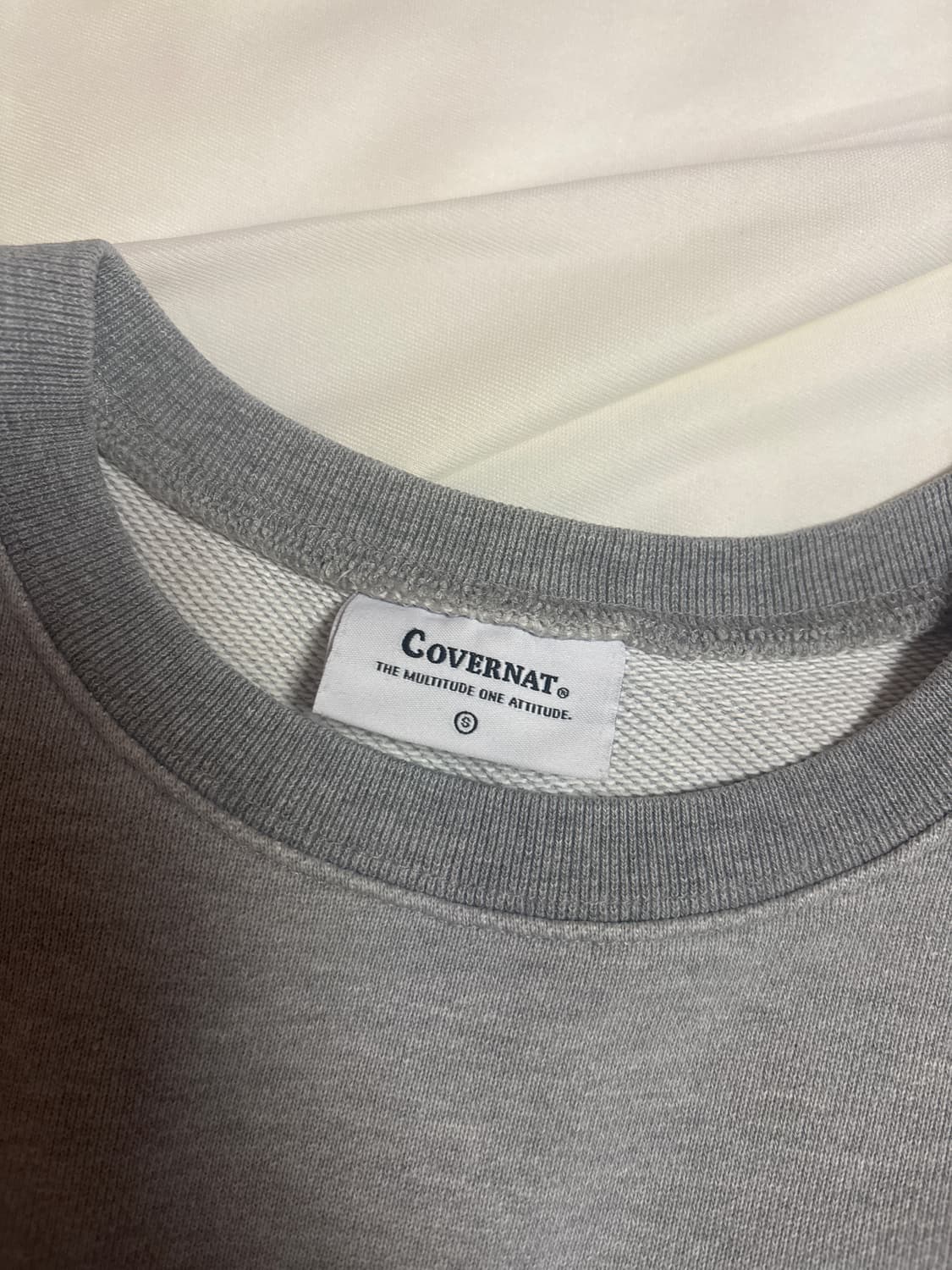 커버낫 맨투맨 s 회색 그레이 상품이미지2