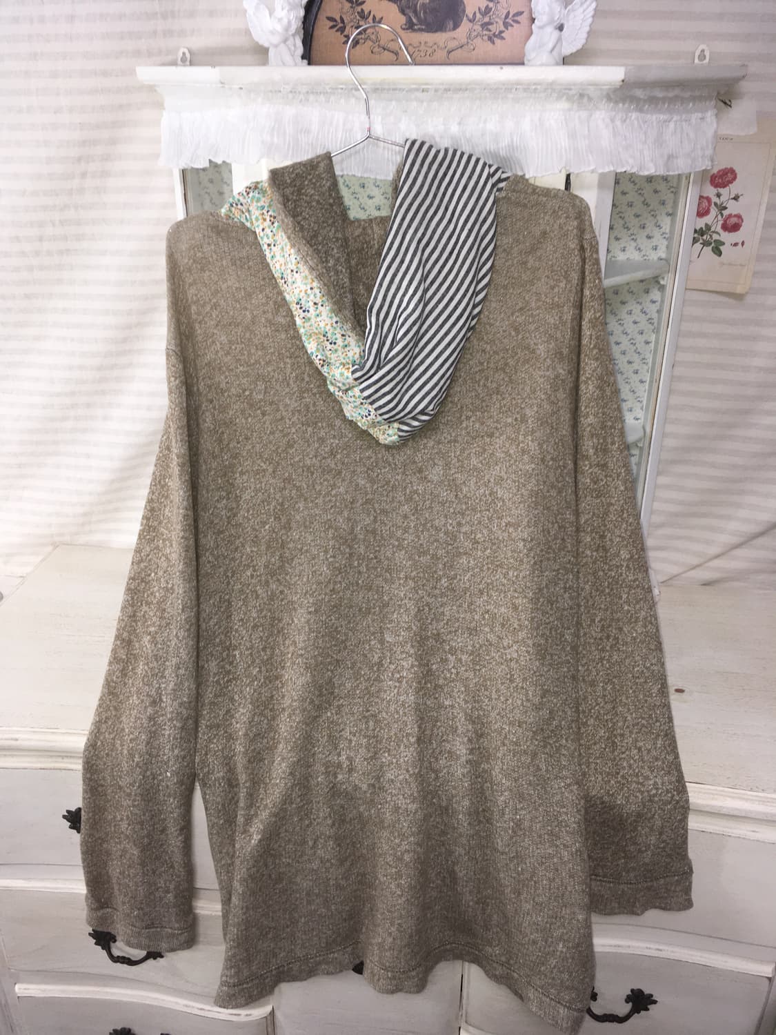 일본빈티지 하구미 모리 패치워크 후드 가디건 상품이미지6