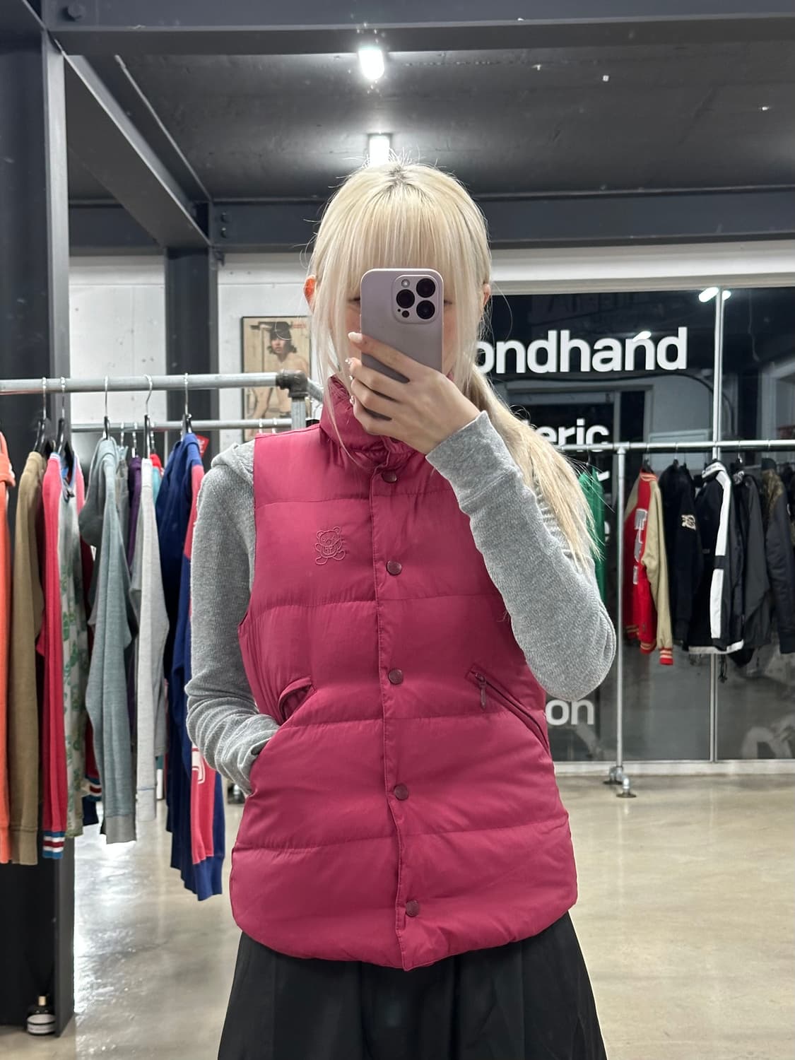 히스테릭 글래머 퍽베어 리버시블 조끼 패딩 상품이미지3