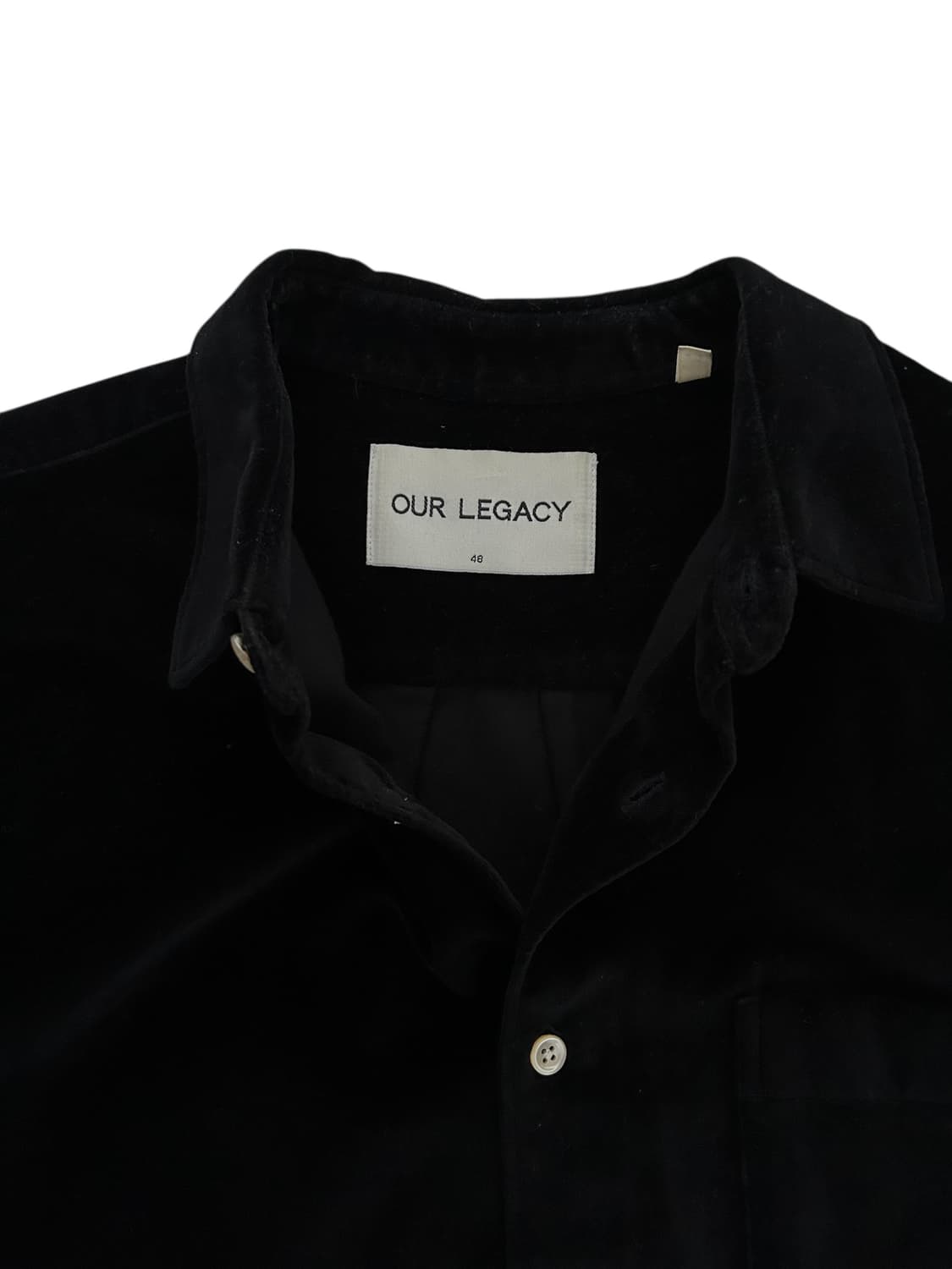 OUR LEGACY Velvet shirts Black 상품이미지3