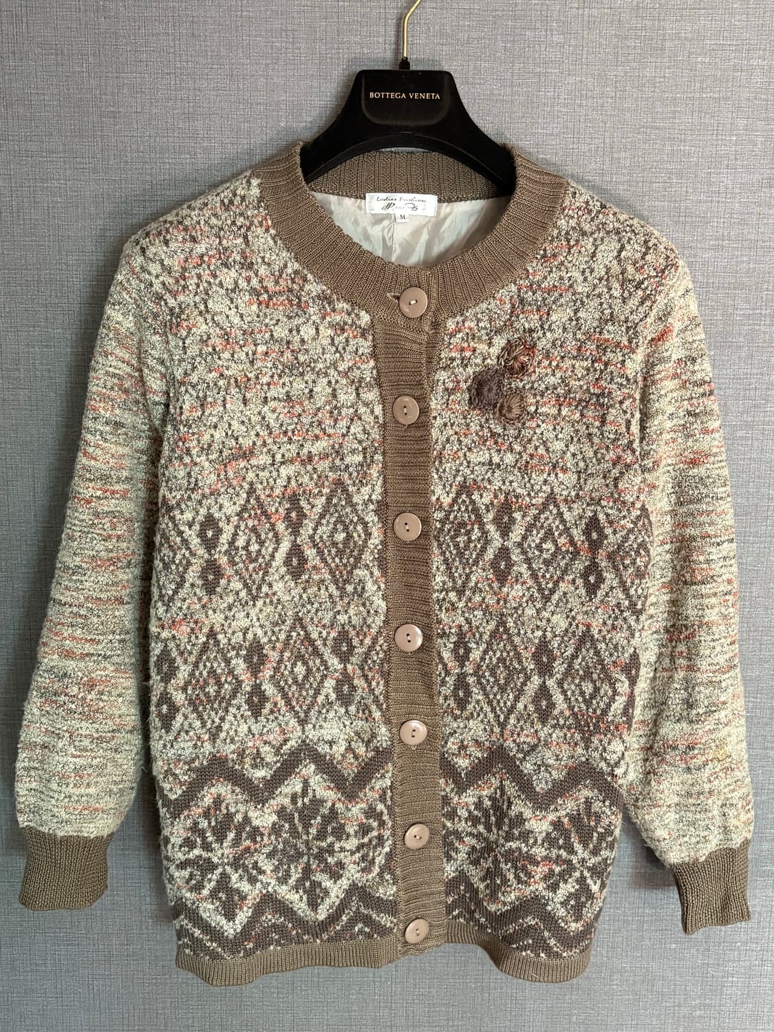 Ladies Fashion Knit 패턴 가디건 Japan 상품이미지1