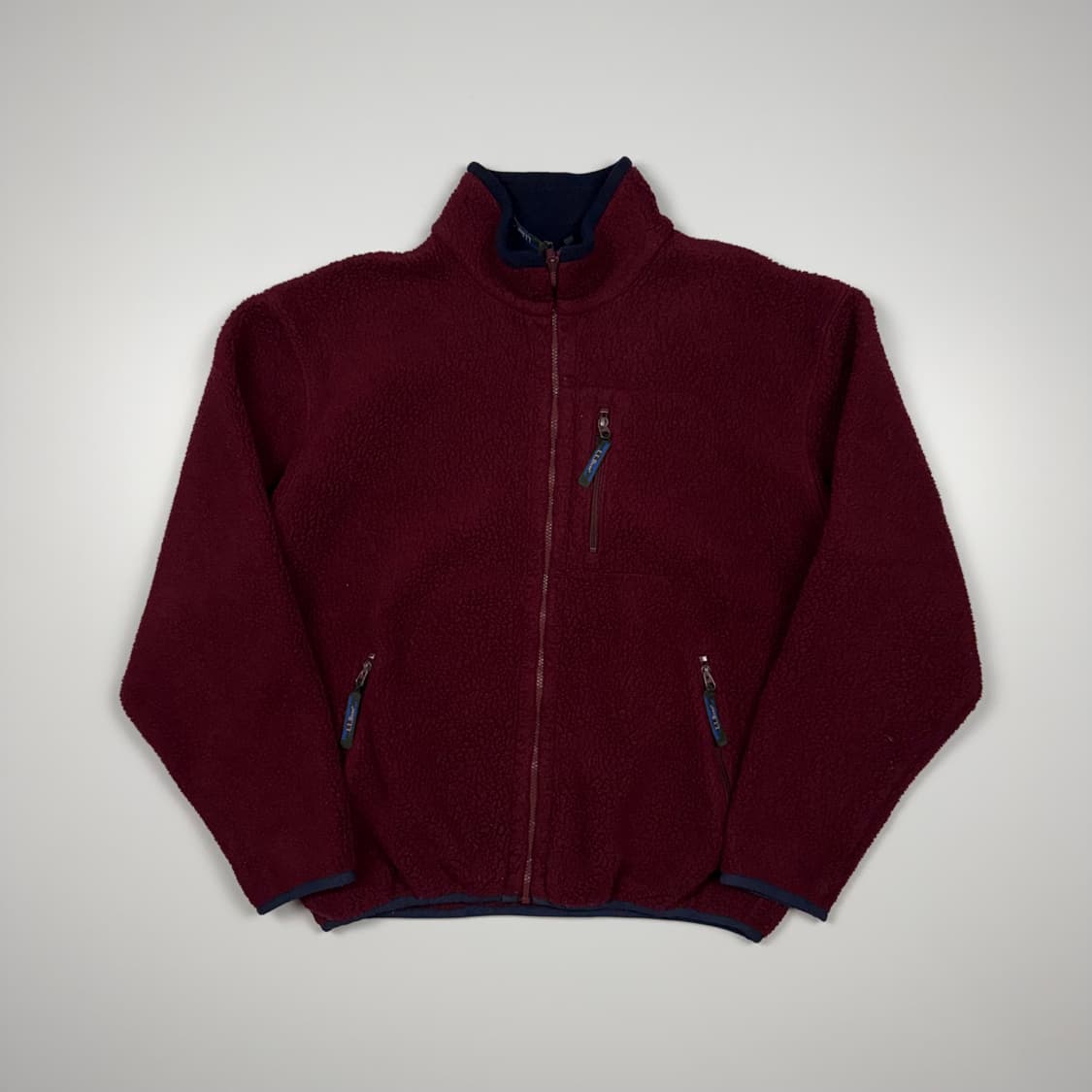 (110) 80s 엘엘빈 헤비 플리스 자켓 버건디 상품이미지1