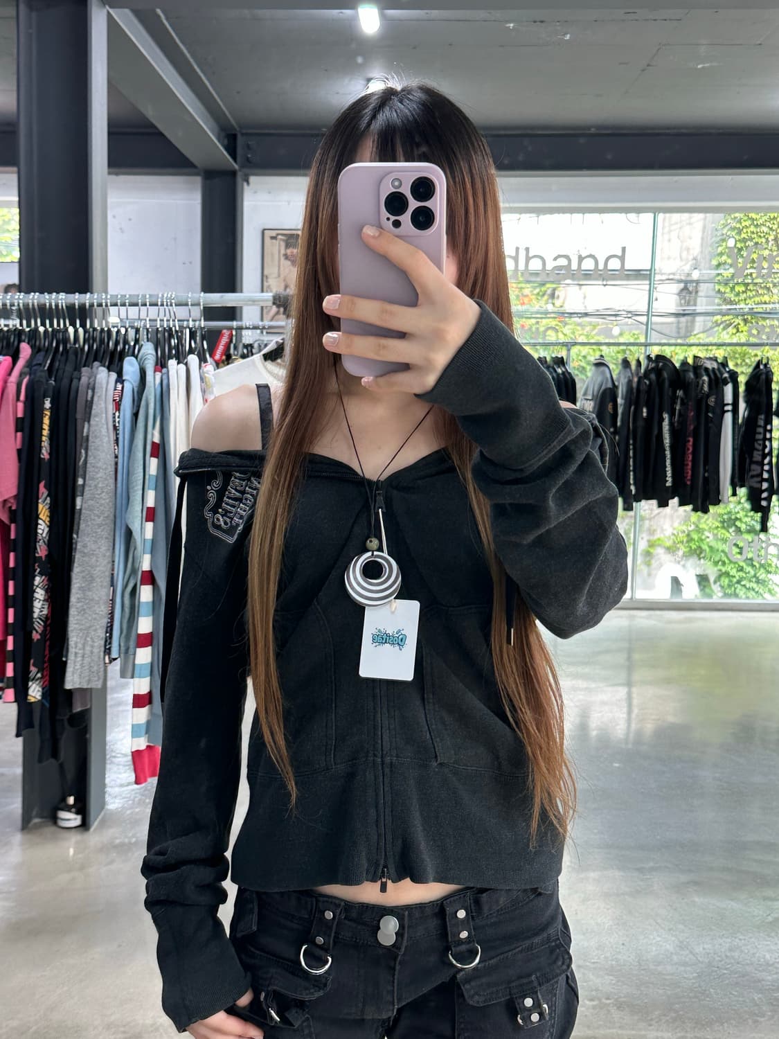 히스테릭글래머 히스걸 데빌스나잇 빅로고 투웨이 후드집업 상품이미지3