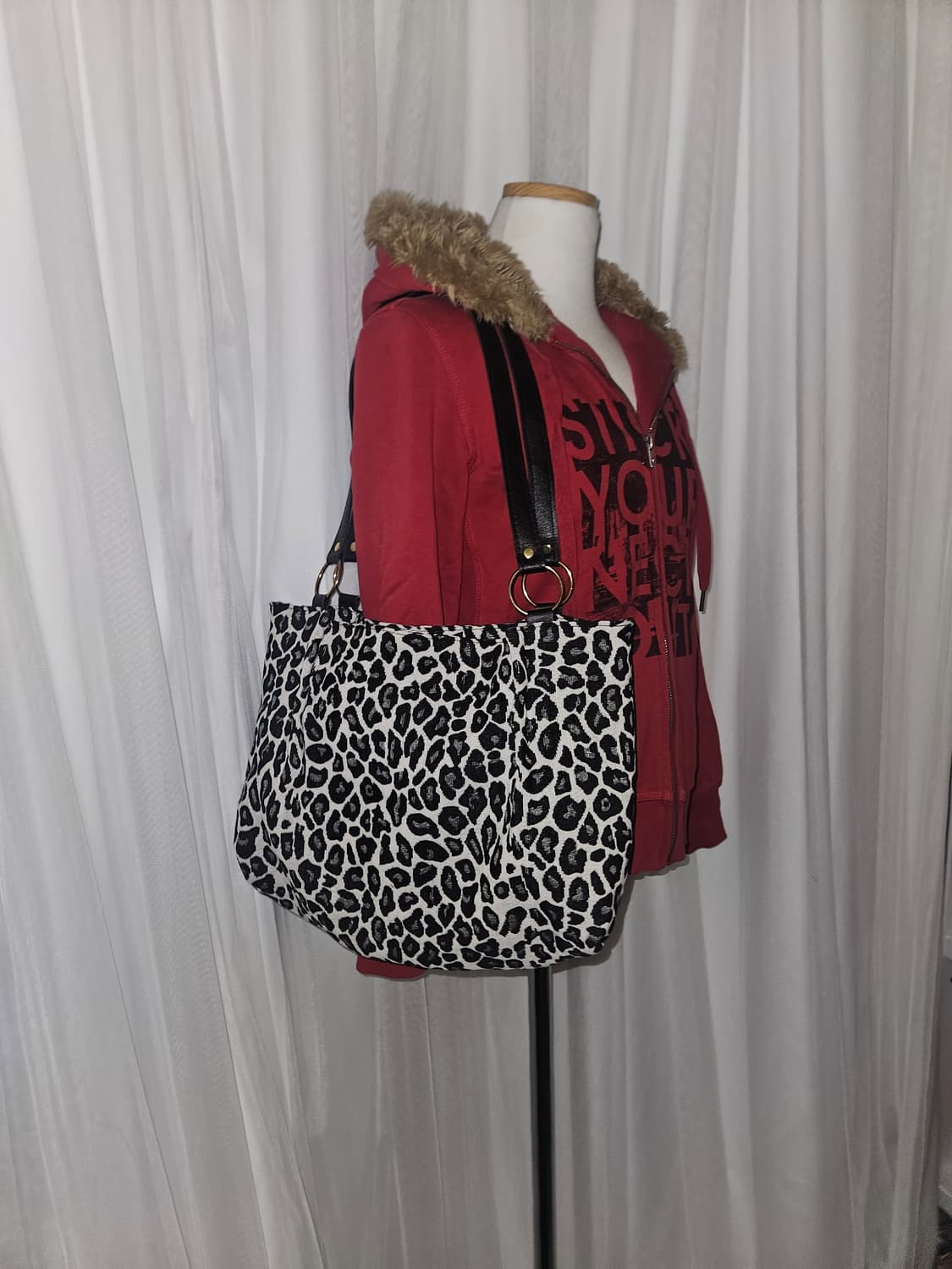 오네갸루 y2k  레오파드백 상품이미지2