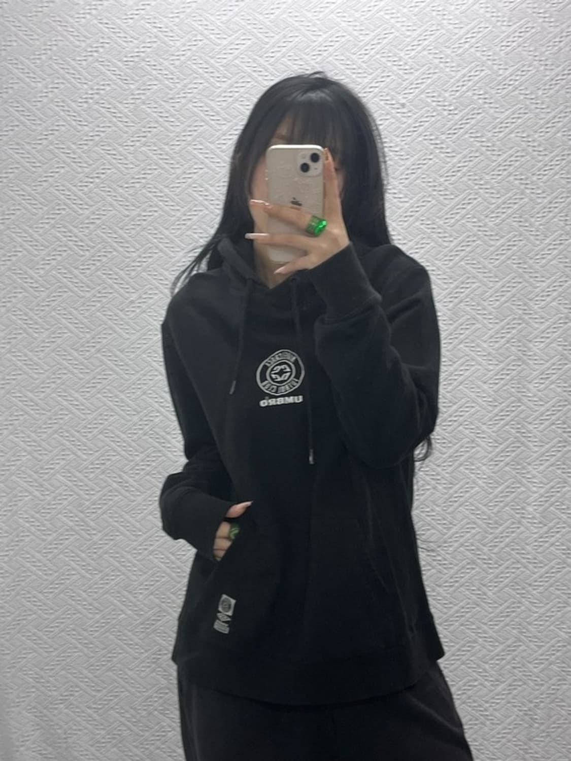 엄브로 X 니벨크랙 올드스쿨 스트릿 빅로고 후드티 M C08226 상품이미지2