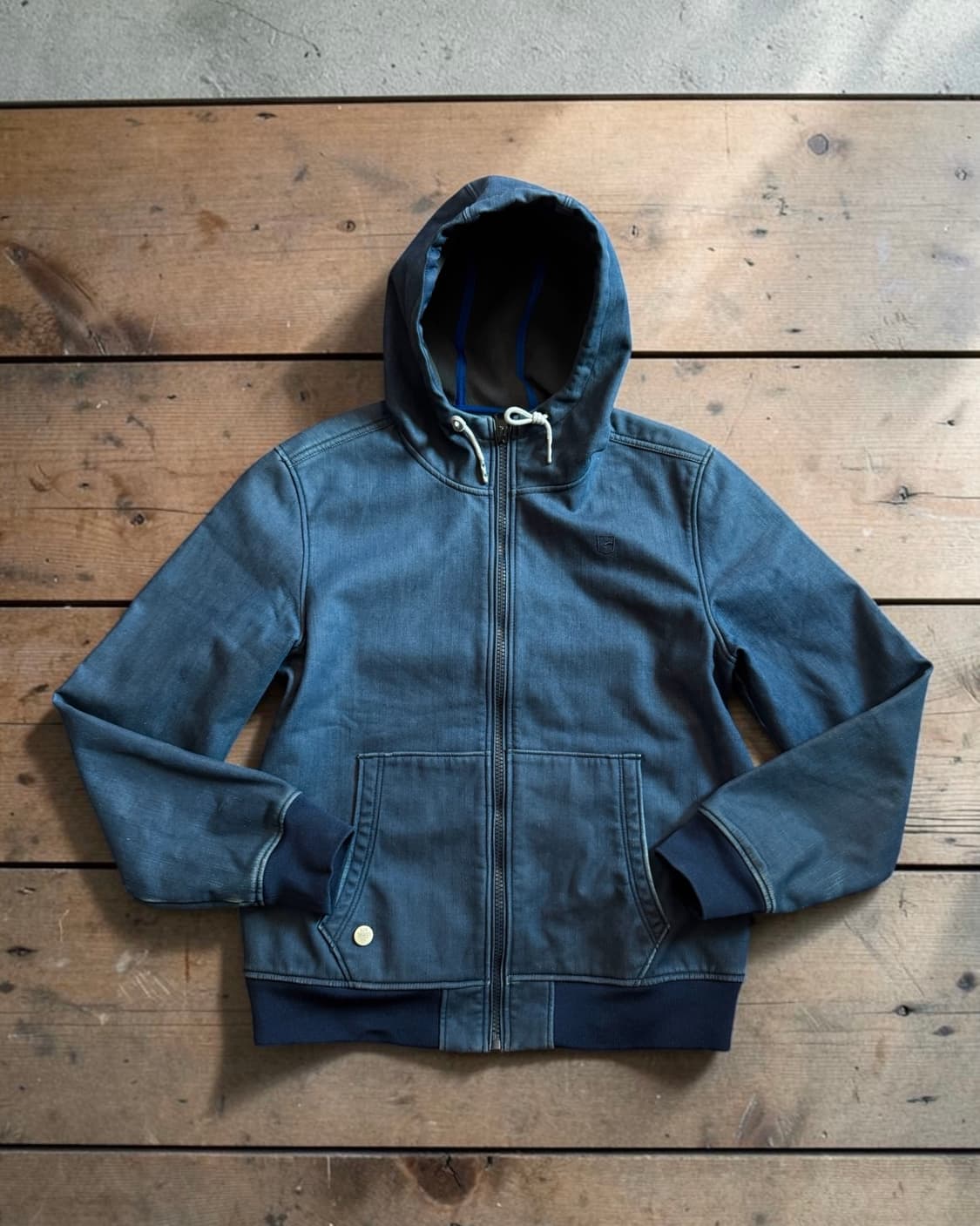 지스타 로우 생지 데님 후디 자켓 상품이미지1