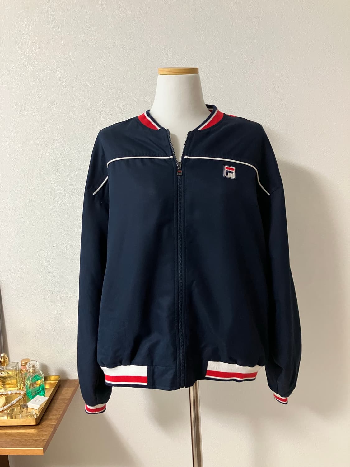 Fila 휠라 네이비 레드 배색 올드스쿨 자켓 상품이미지1