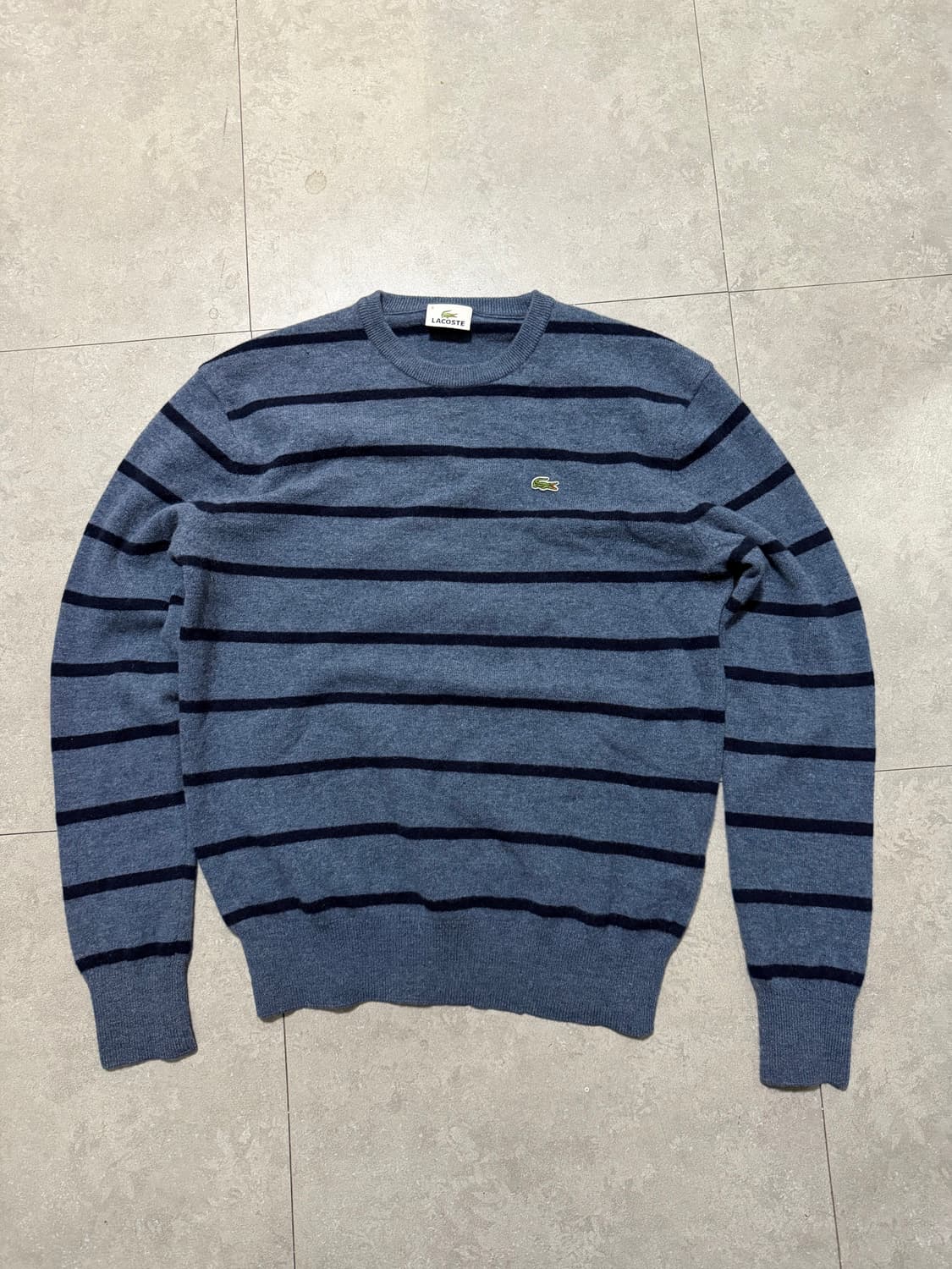 라코스테 스트라이프 울 빈티지 니트 가디건 105 size   상품이미지1