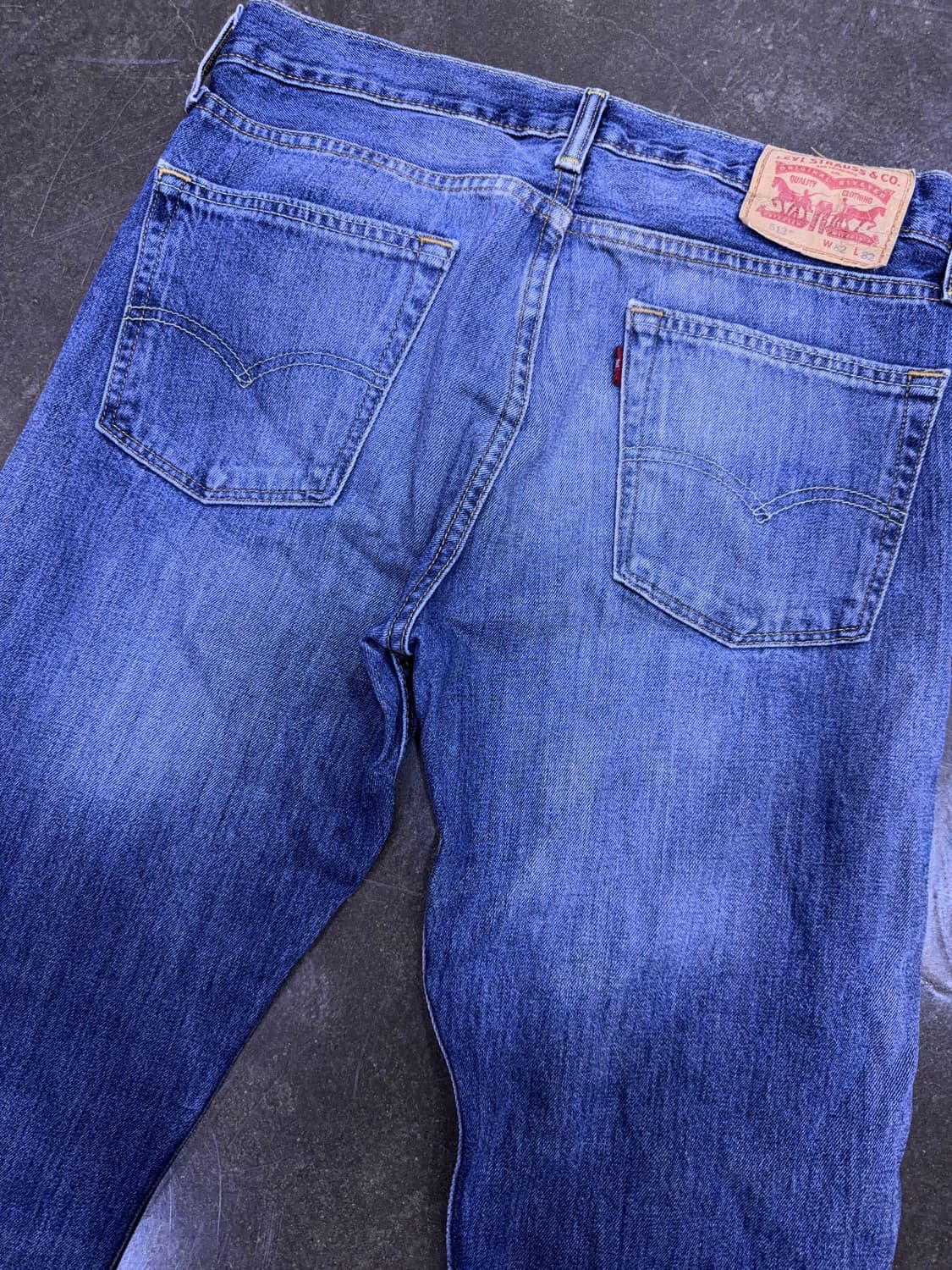 리바이스 513 슬림 스트레이트핏 빈티지 워싱 데님팬츠 32 상품이미지6