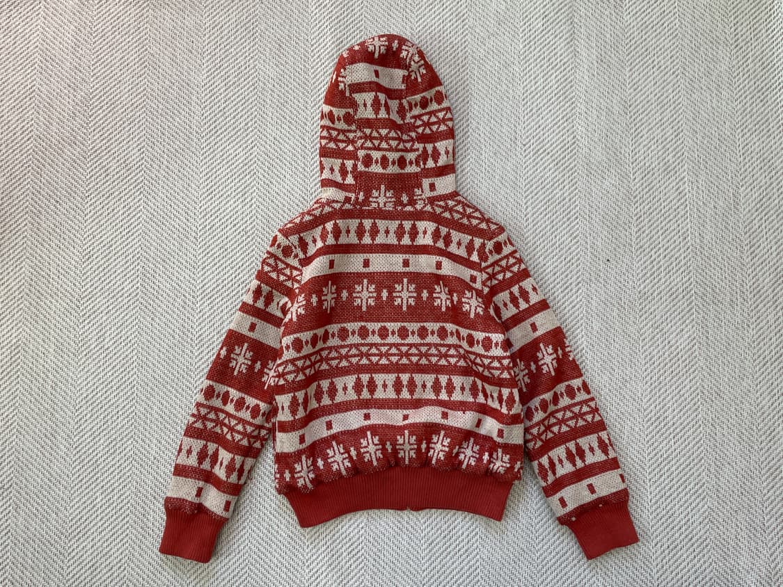 빈티지 노르딕 코위찬 퍼트리밍 후드집업  J04150 상품이미지8