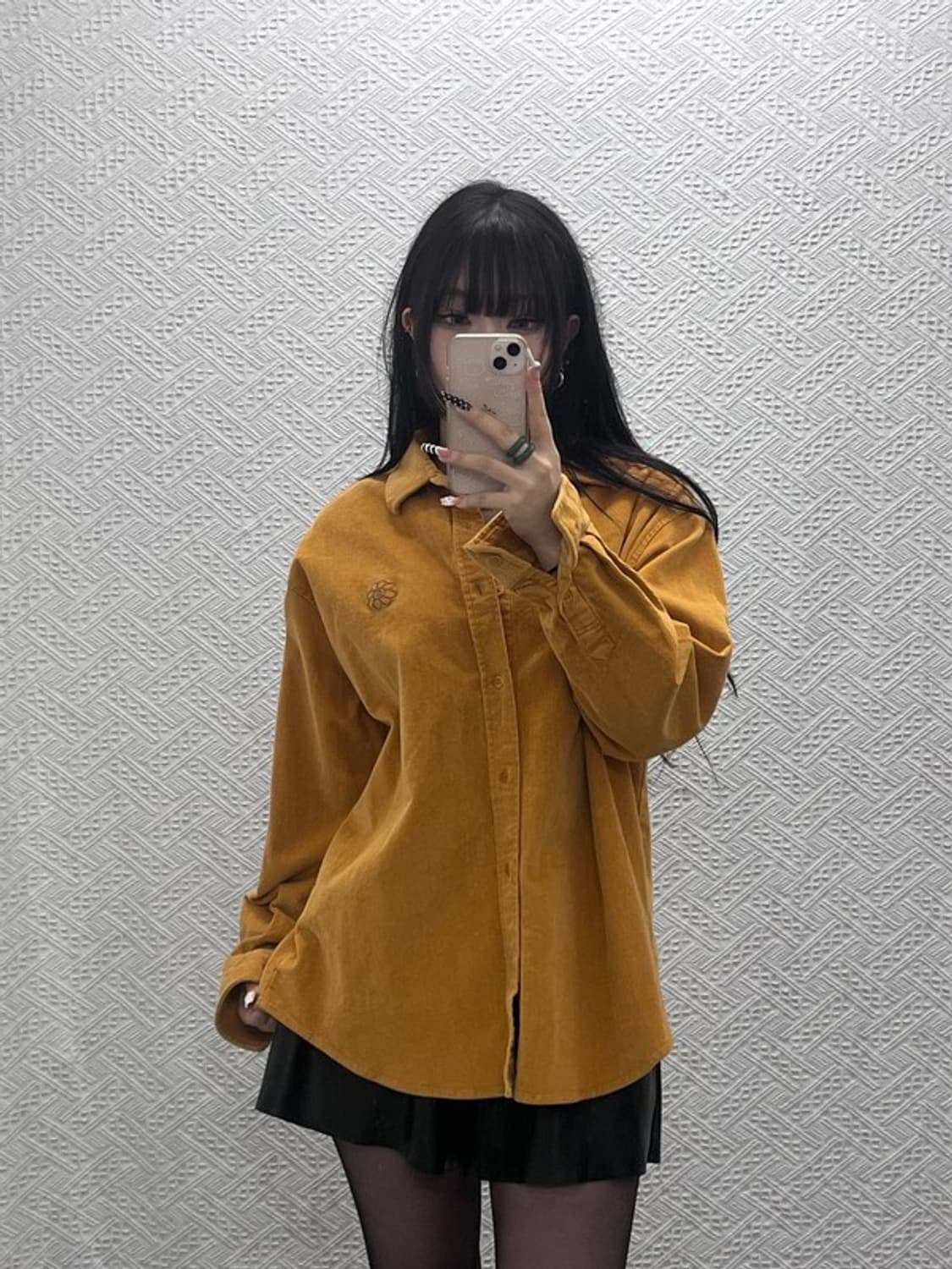 와릿이즌 와키윌리 레트로 머스타드 코듀로이 셔츠 XL C10214 상품이미지2