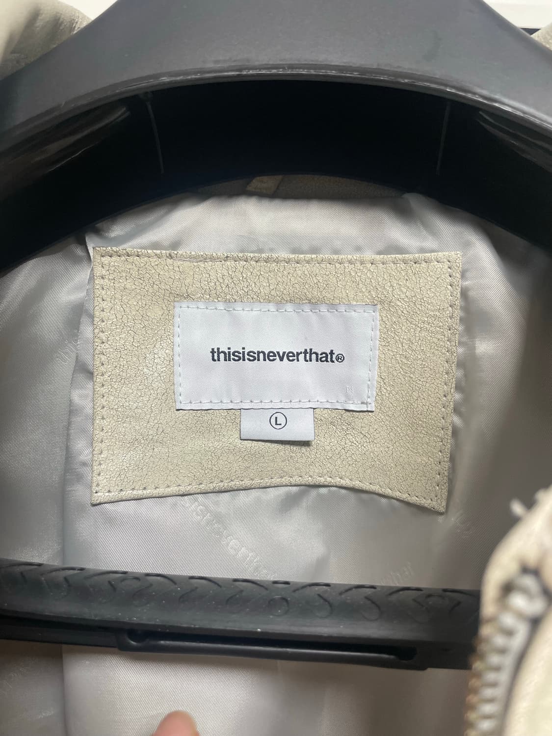 디스이즈네버댓 레더재킷L 빈티지 아이보리 상품이미지3