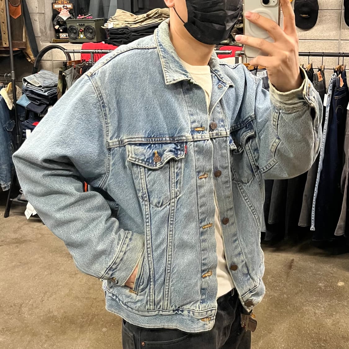 90s 리바이스 플란넬 라인드 데님 자켓 (105) 상품이미지6