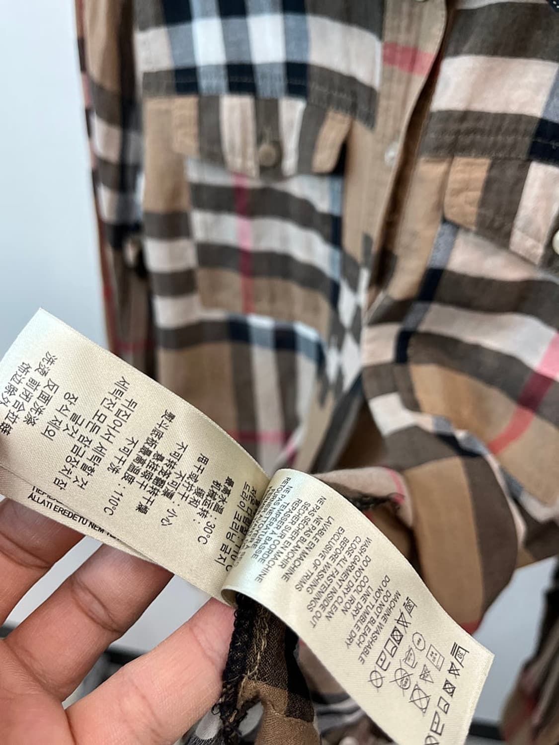 여) 버버리 투포켓 체크셔츠  상품이미지5