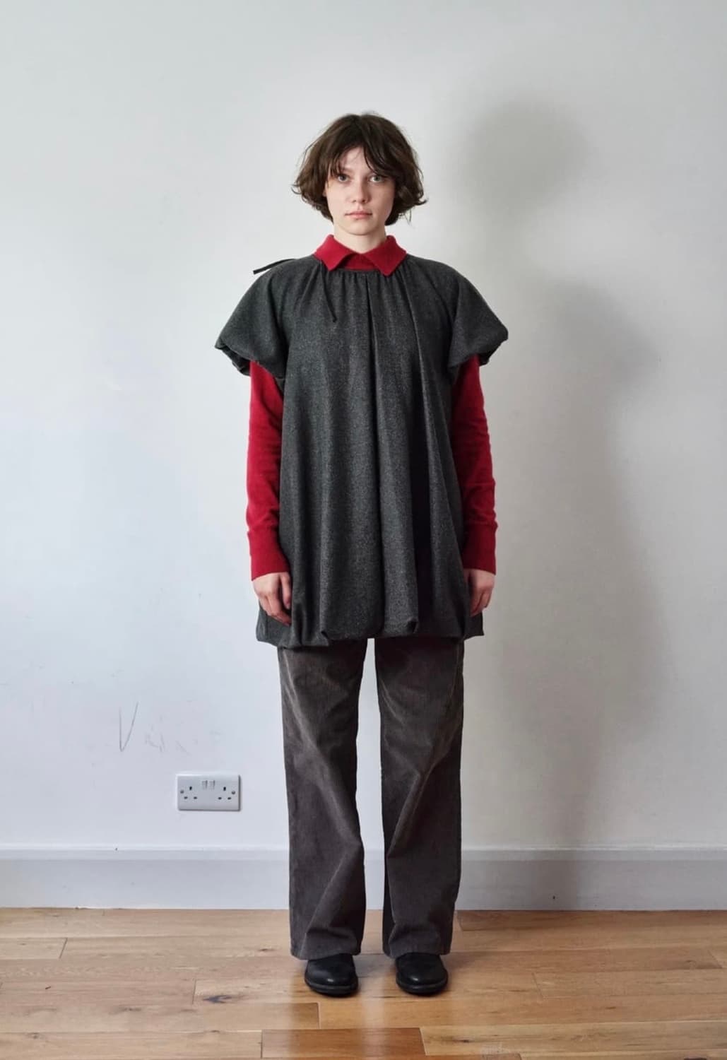 코스모스 볼륨 미니 드레스 (그레이)  상품이미지3