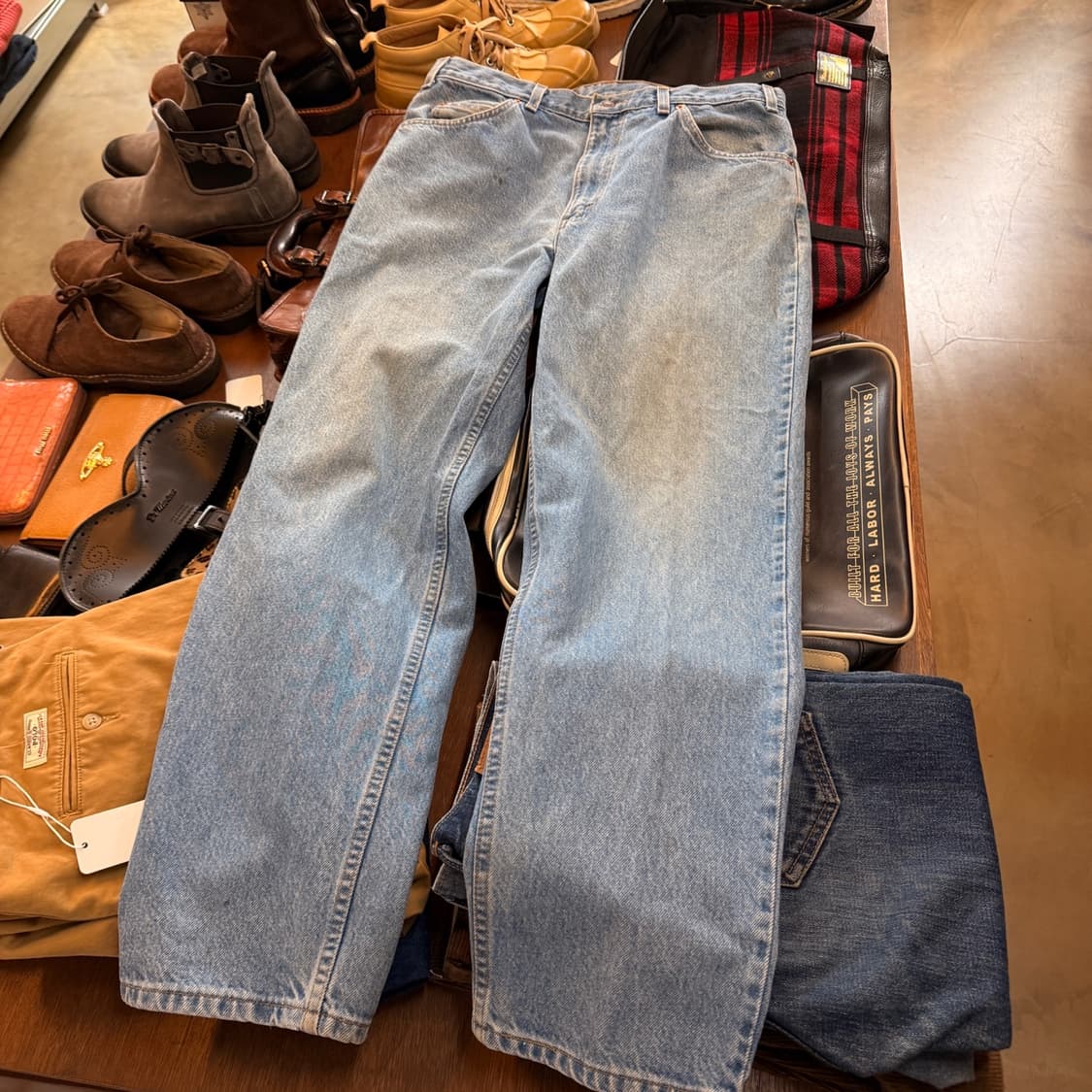 90 ~ 00S 리바이스 캐나다 생산 217 오렌지탭 데님 34 3 상품이미지5