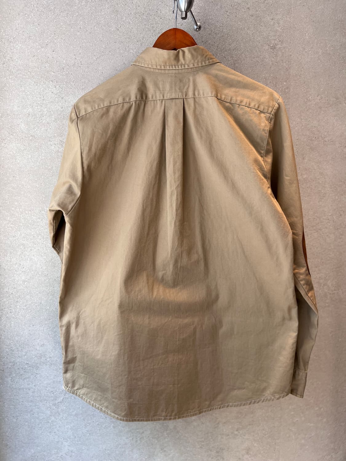 폴로 랄프 로렌 엘보우 패치 코튼 셔츠 브라운 XL 상품이미지5