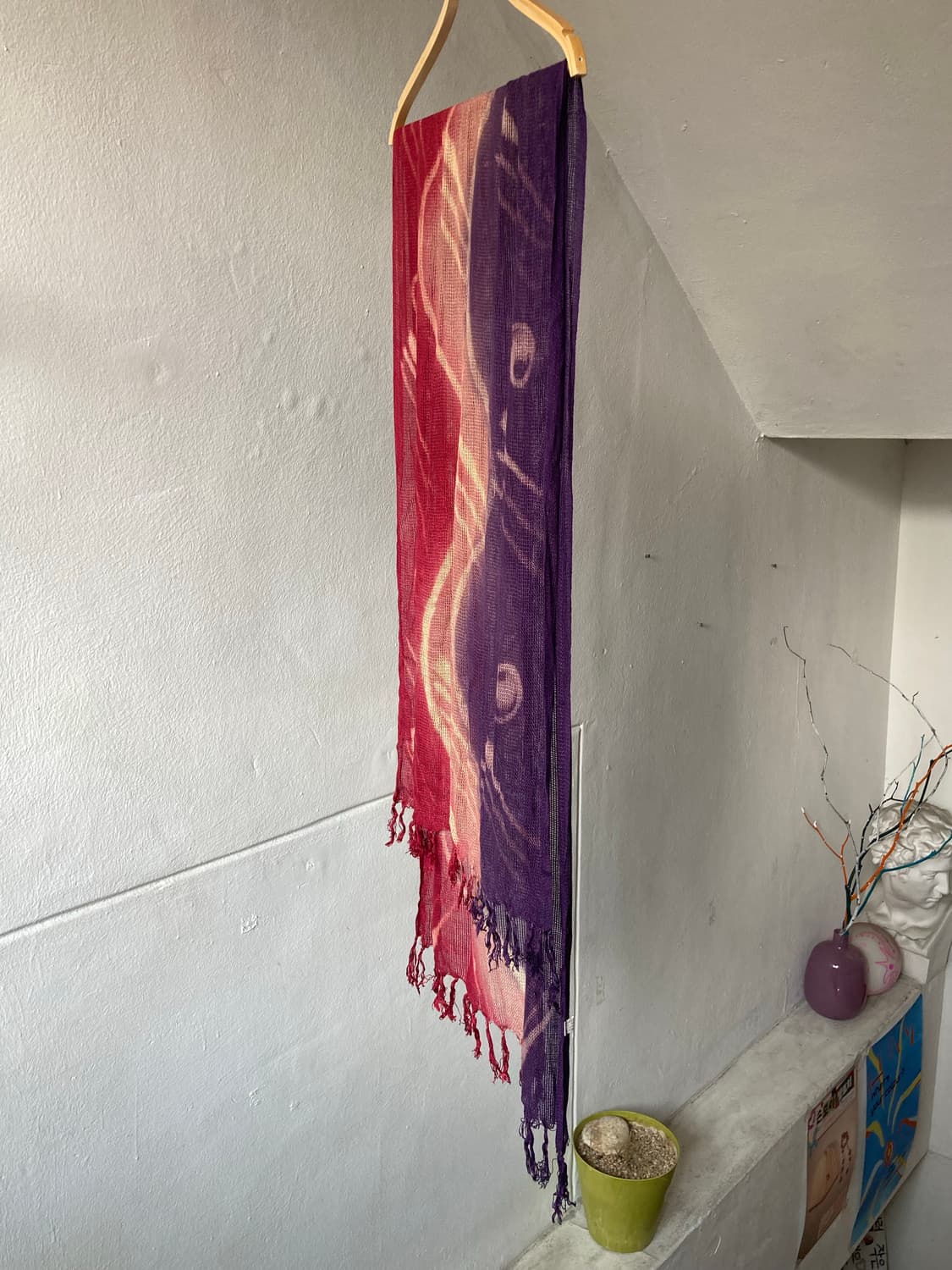 빈티지 에스닉 투톤 물결 머플러 상품이미지3