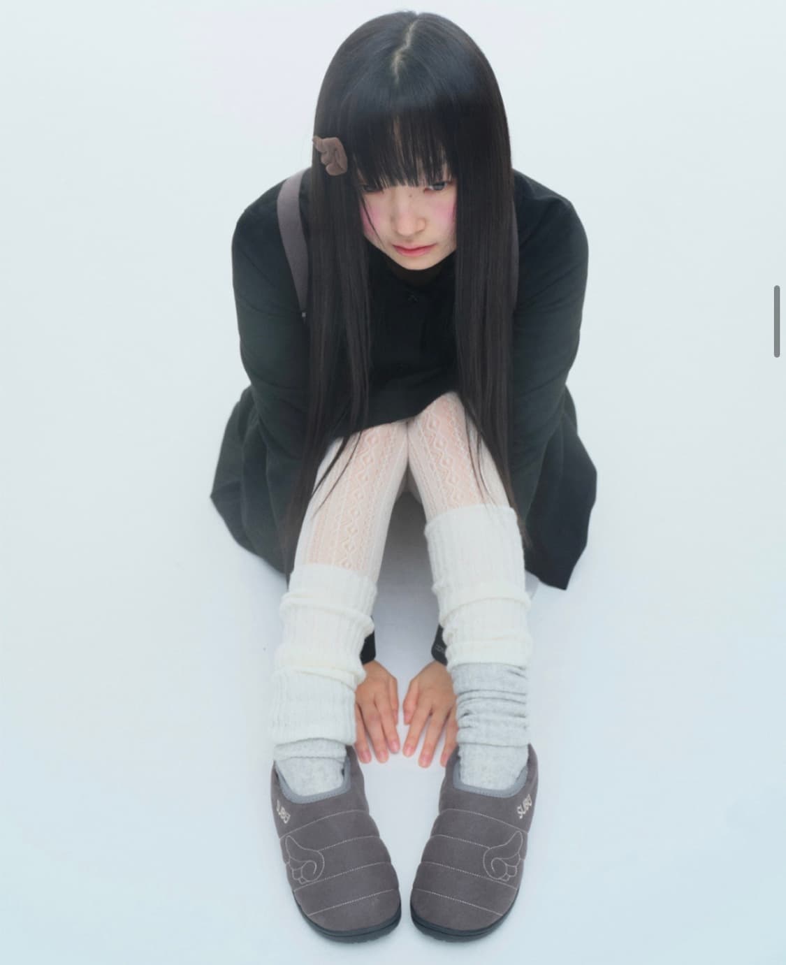 코이세이오 스부 콜라보 엔젤 윙 패딩 슈즈 차콜 0사이즈 상품이미지3