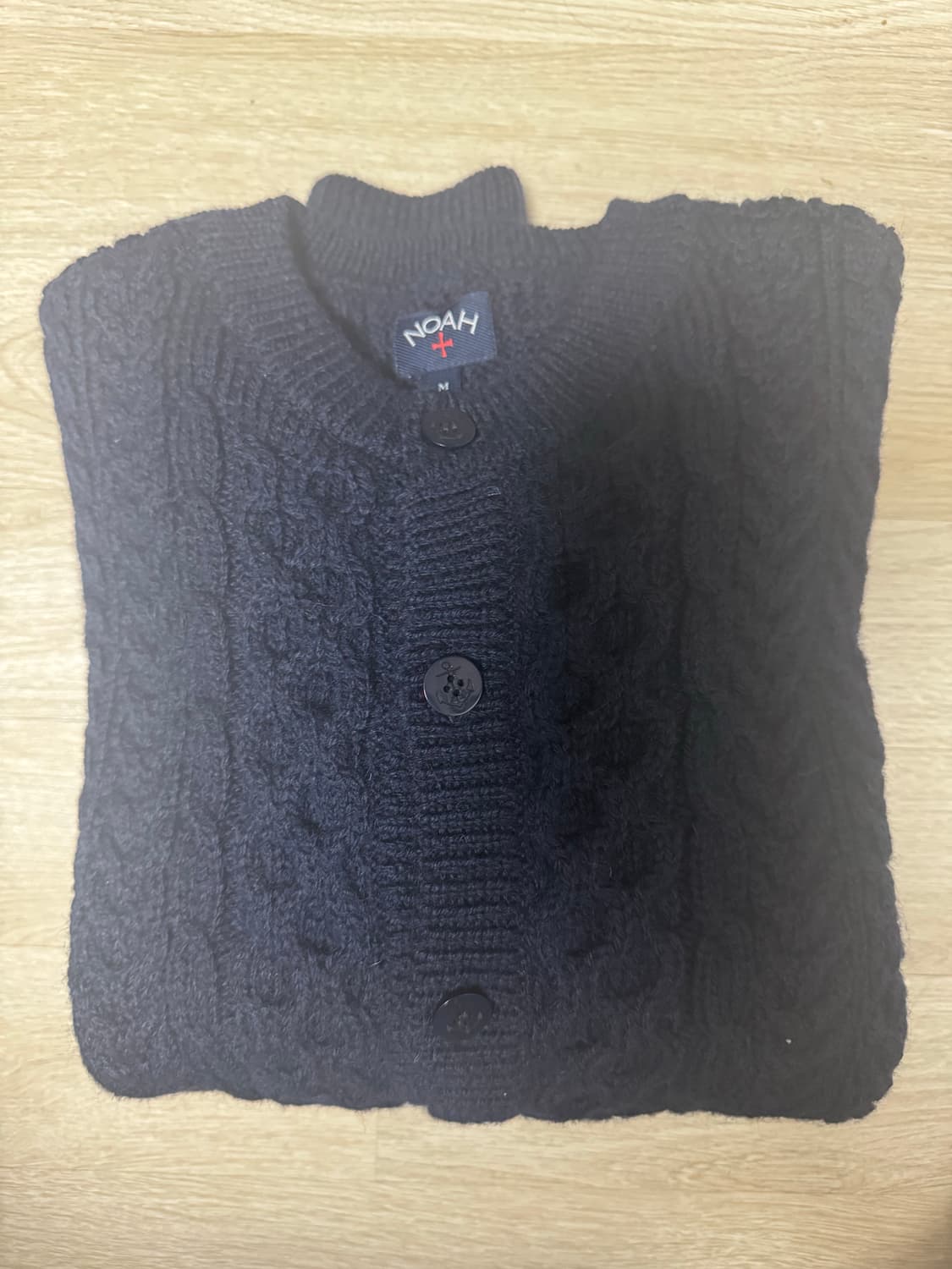 Noah 노아시티하우스 울 피셔맨 가디건 네이비 m 상품이미지2