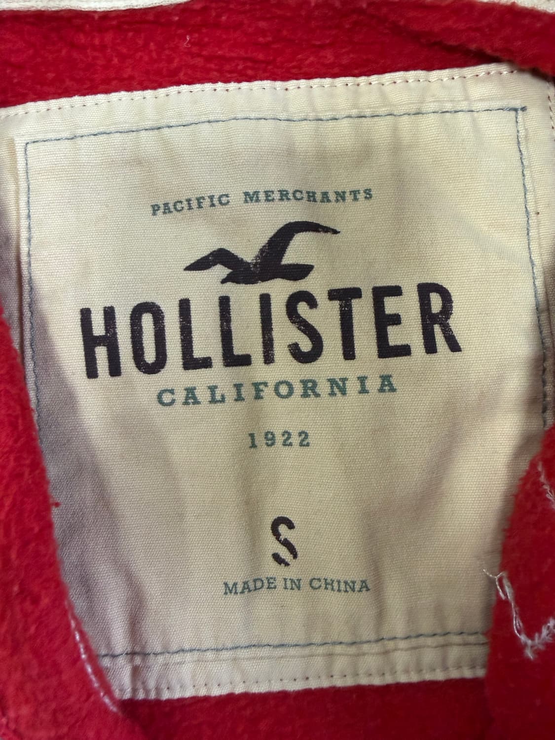 홀리스터 레드 후드집업 s 상품이미지3