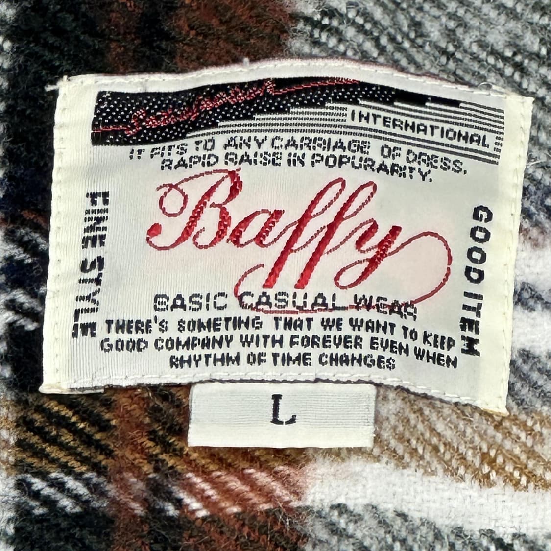 VTG 빈티지 재팬 플란넬 울 체크셔츠 (L) 상품이미지4