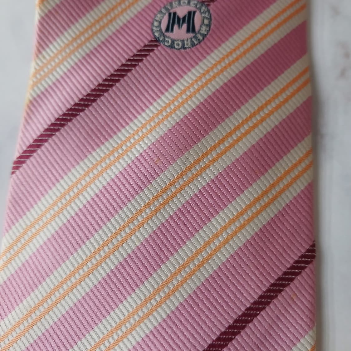 메트로시티 실크 핑크 스트라이프 넥타이 9.6cm A등급 A19297
 상품이미지7