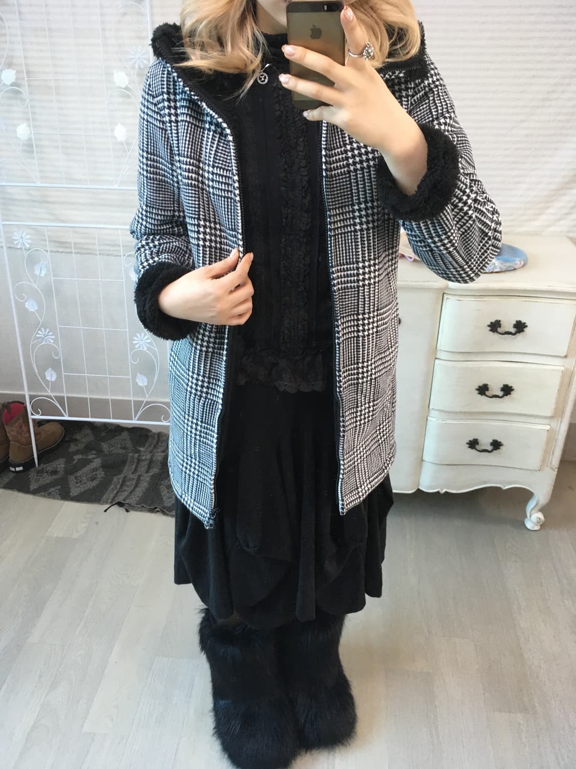 houndstooth checker mustang zip-up 상품이미지7