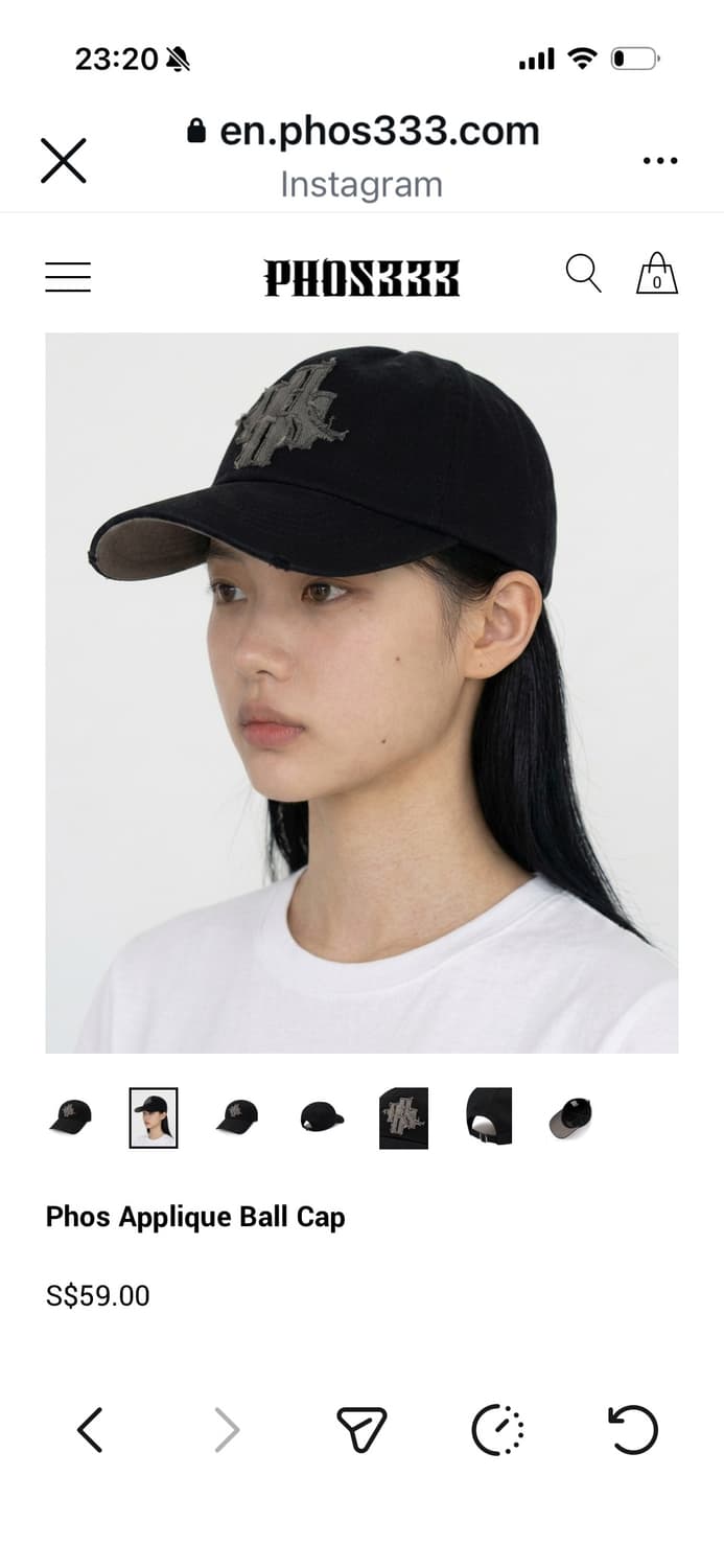 포스333 볼캡 블랙 상품이미지1