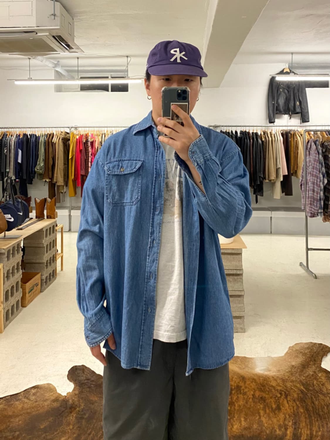 WRANGLER denim work shirts 랭글러 데님 워크 셔츠 상품이미지1