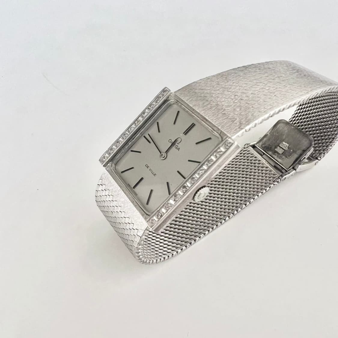 오메가 드빌 빈티지 시계 다이아몬드 베젤 실버 상품이미지2
