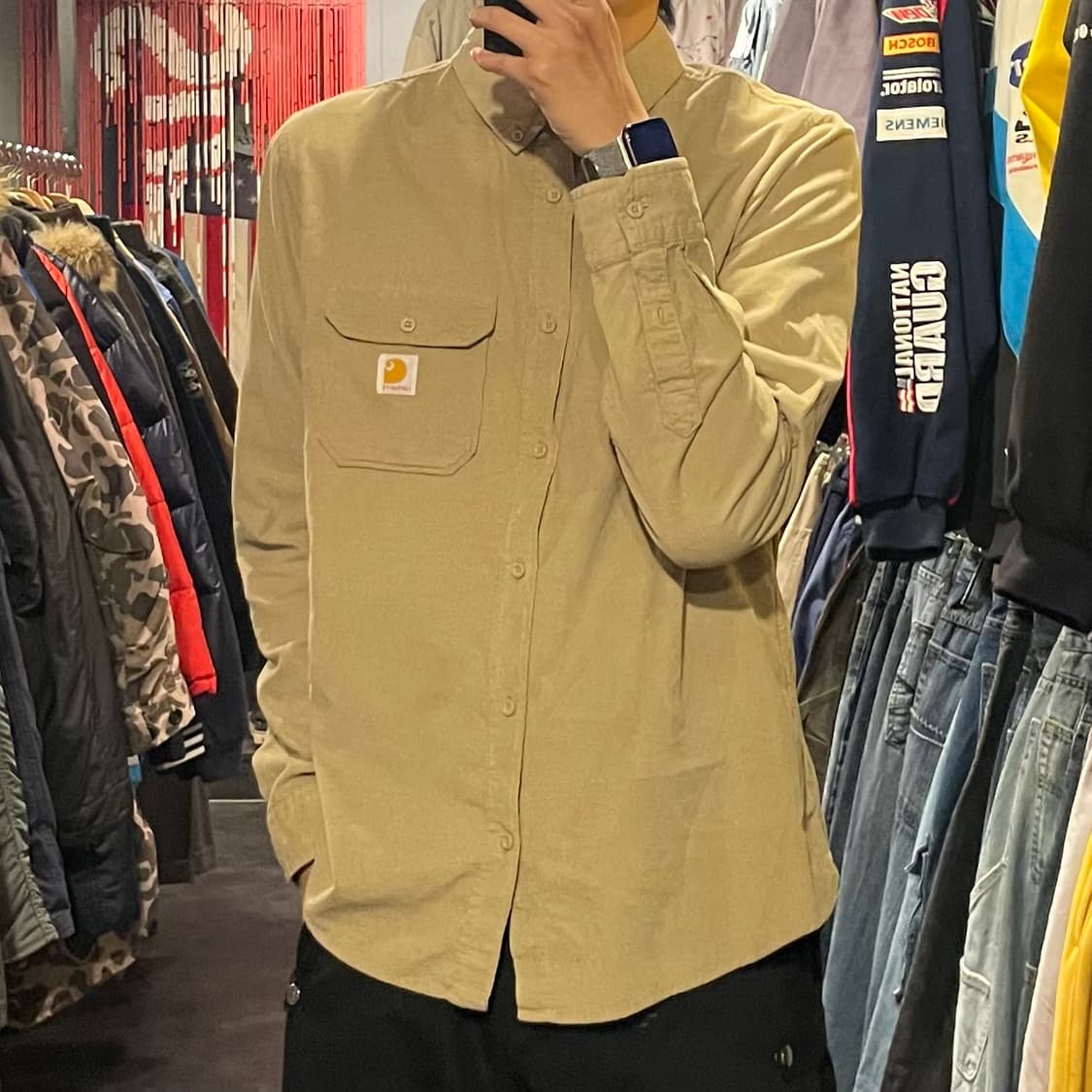 [IM] carhartt 킬하트 베이지 코듀로이 셔츠 상품이미지5
