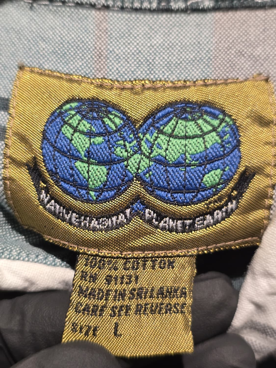 90s NAIVE HAWAII PLANET EARTH PlaidShirt 상품이미지6