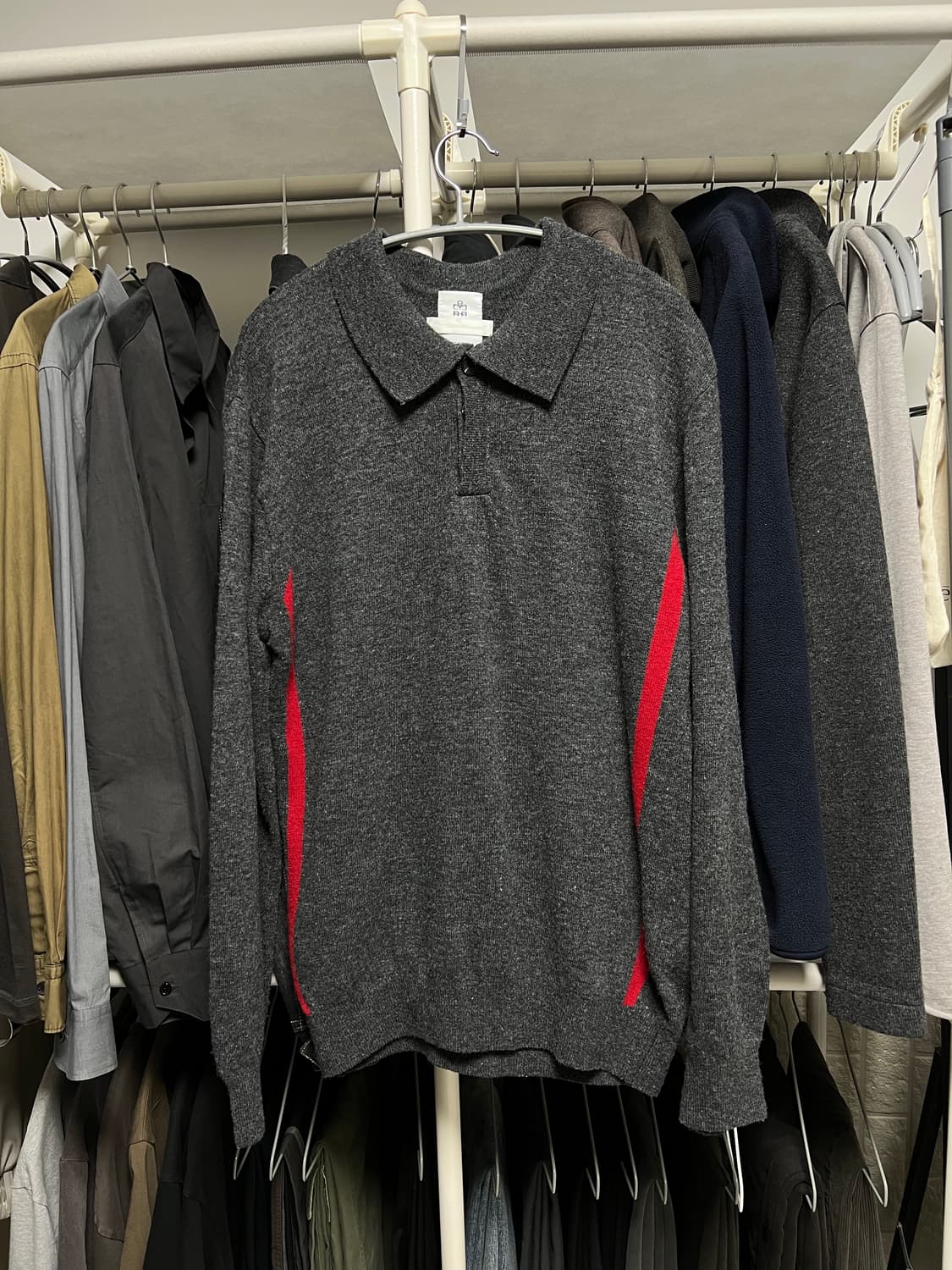 [1] 폴리테루 x 월스와일무브먼트 사이드 라인 폴로 니트 상품이미지2