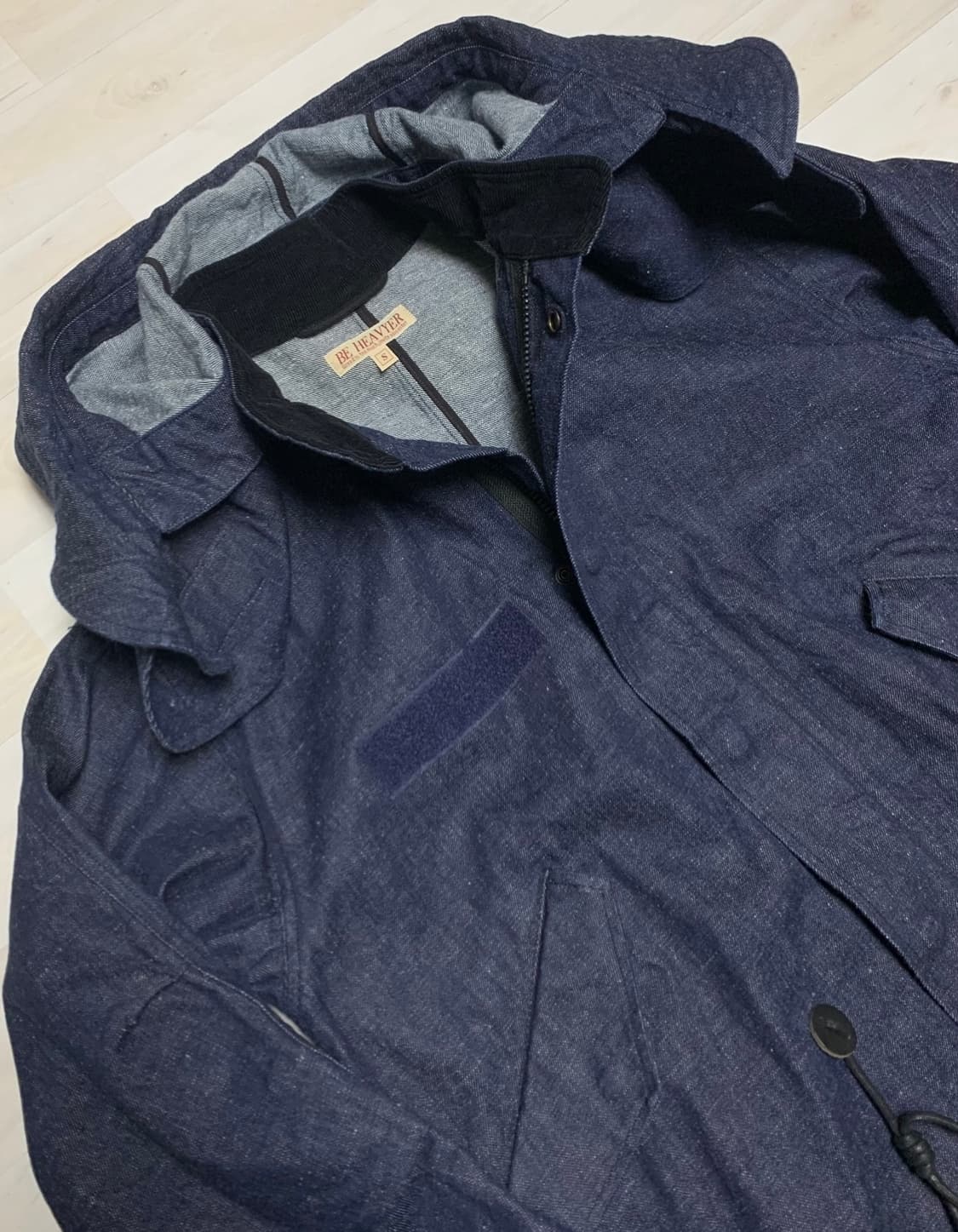 비 헤비어 Be heavyer 데님 m65 피쉬테일 개파카 상품이미지3