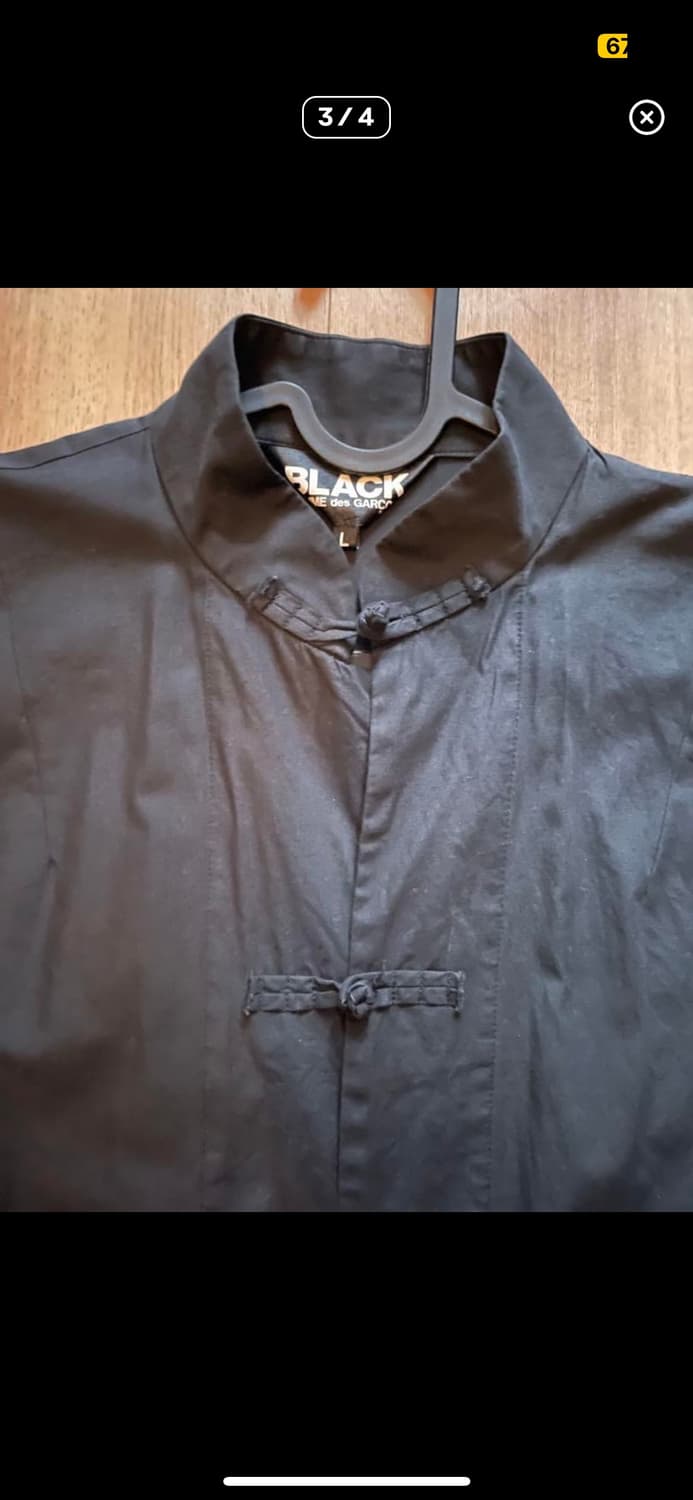 꼼데가르송 블랙 차이니즈 롱 셔츠 상품이미지3