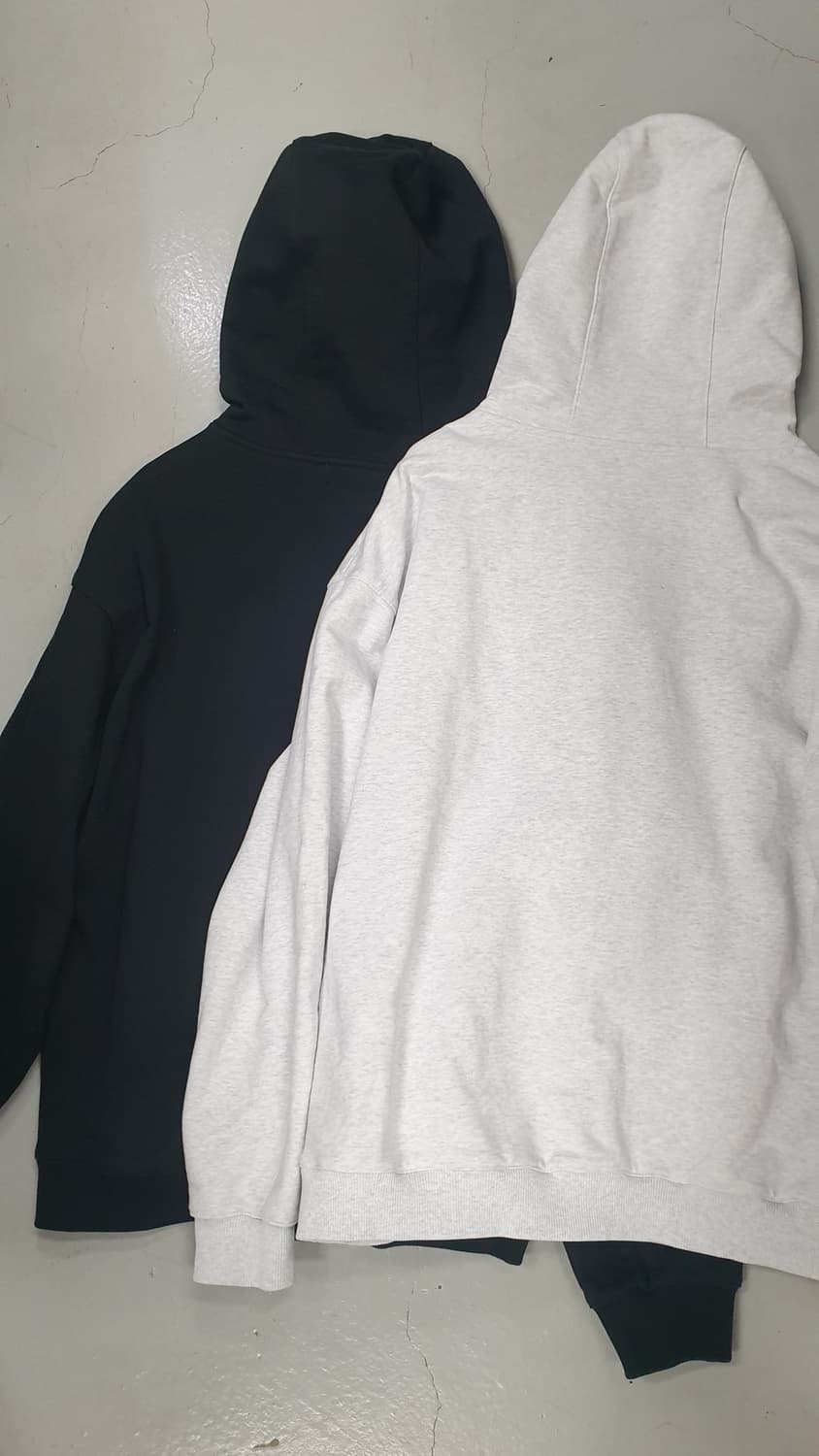 인사일런스 후드티 L 블랙/멜란지 그레이 상품이미지2