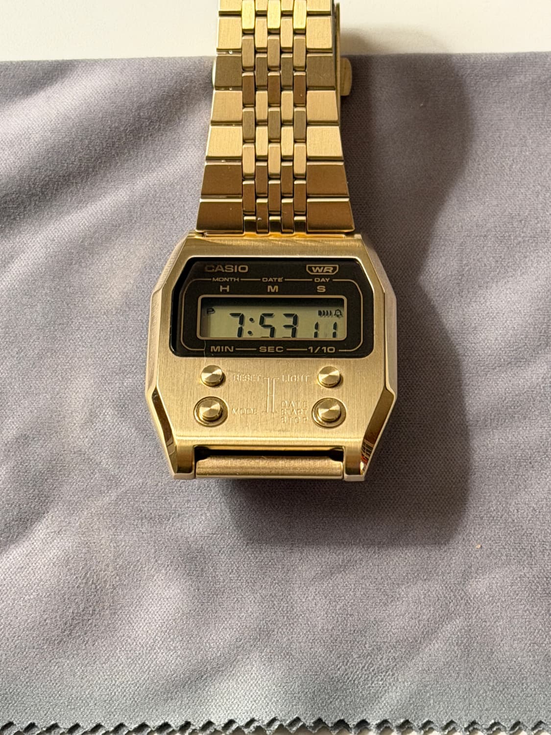 카시오 A1100 골드 + 가죽 스트랩 상품이미지3
