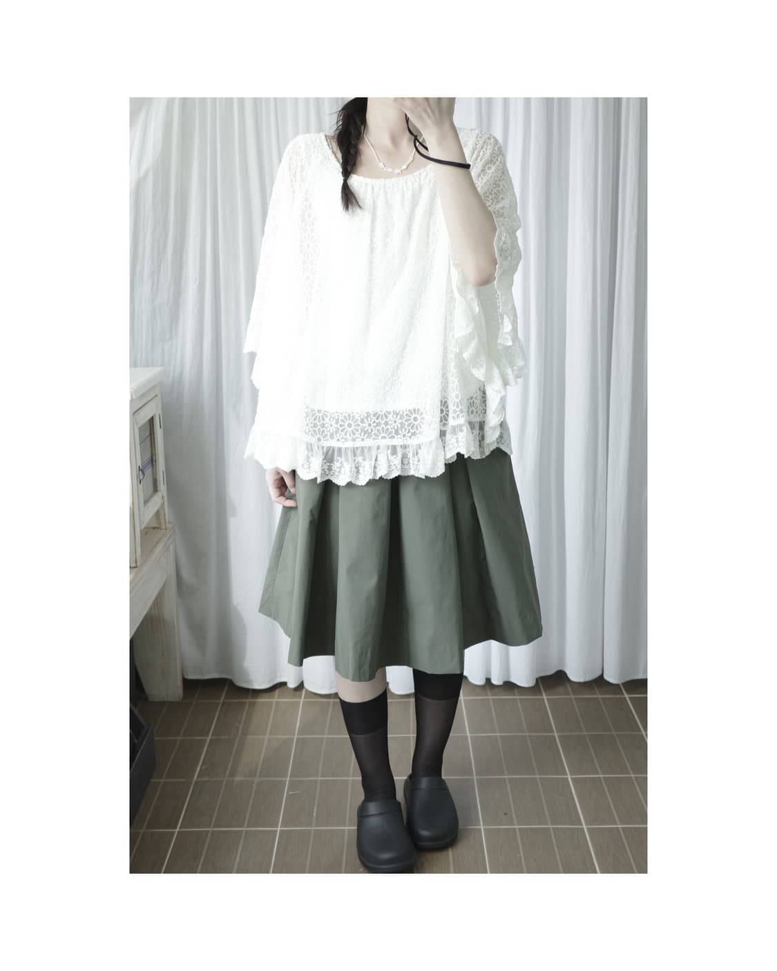 earth music&ecology flower cloak tee 상품이미지2