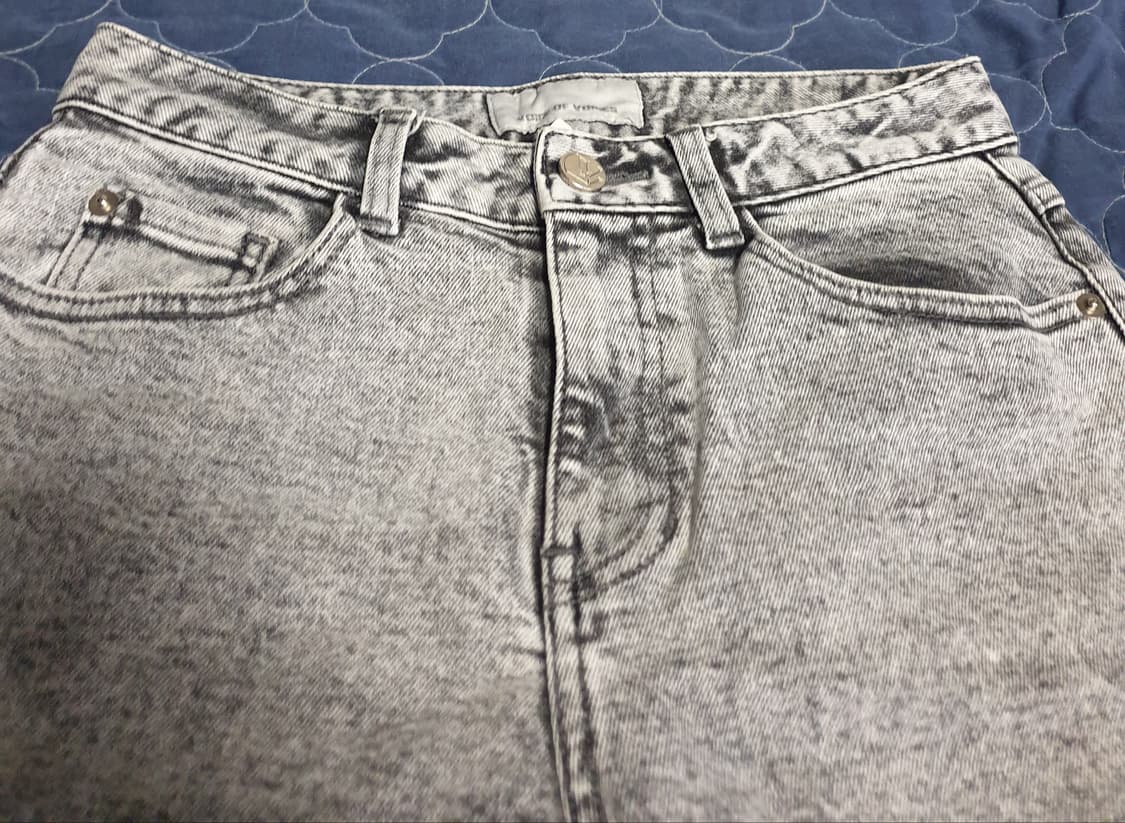 VOV 보브 피그먼트 워싱 스판 크롭 슬림 데님팬츠 그레이 (28) 상품이미지2