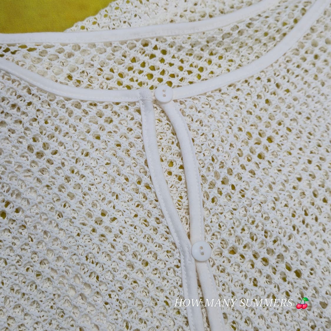 Lugnoncure 그물 메쉬 니트 시스루 펀칭 여름 긴팔 티셔츠 레이어 상품이미지3