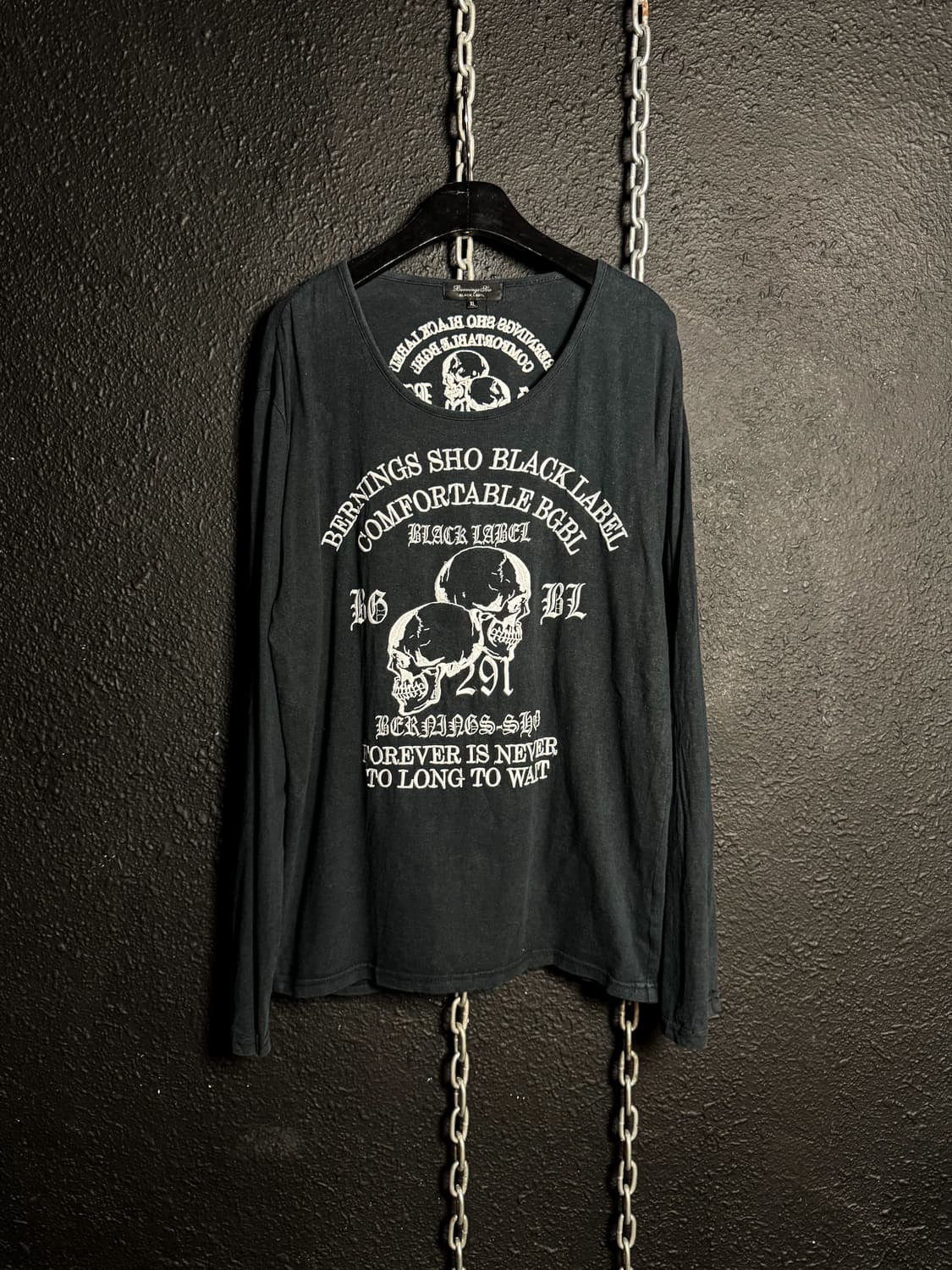 Berning Sho Black Label – Skull Long Sle 상품이미지1