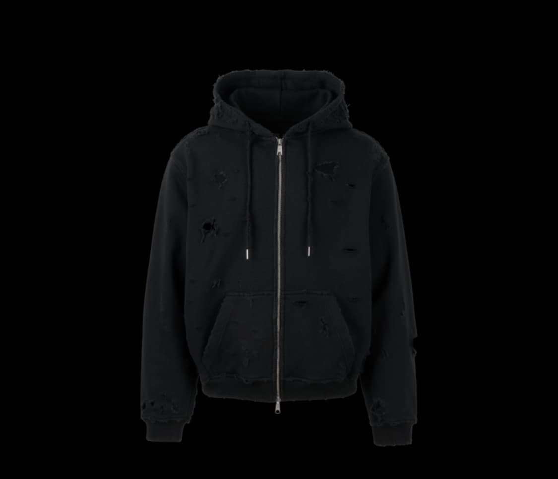 에모스탠스클럽 데미지 후드티 상품이미지1